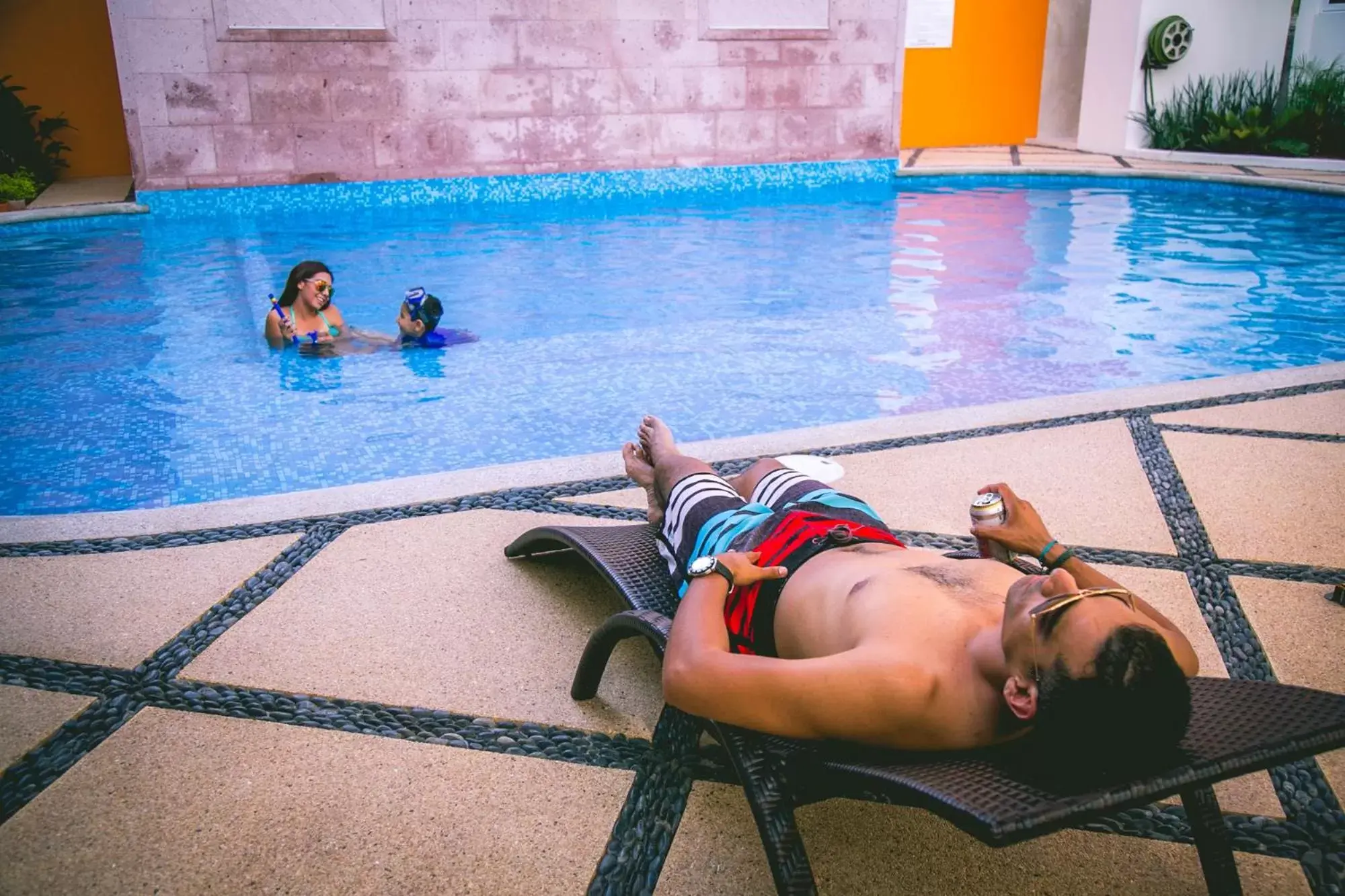 Swimming pool, Guests in Luxury Hotel Inn