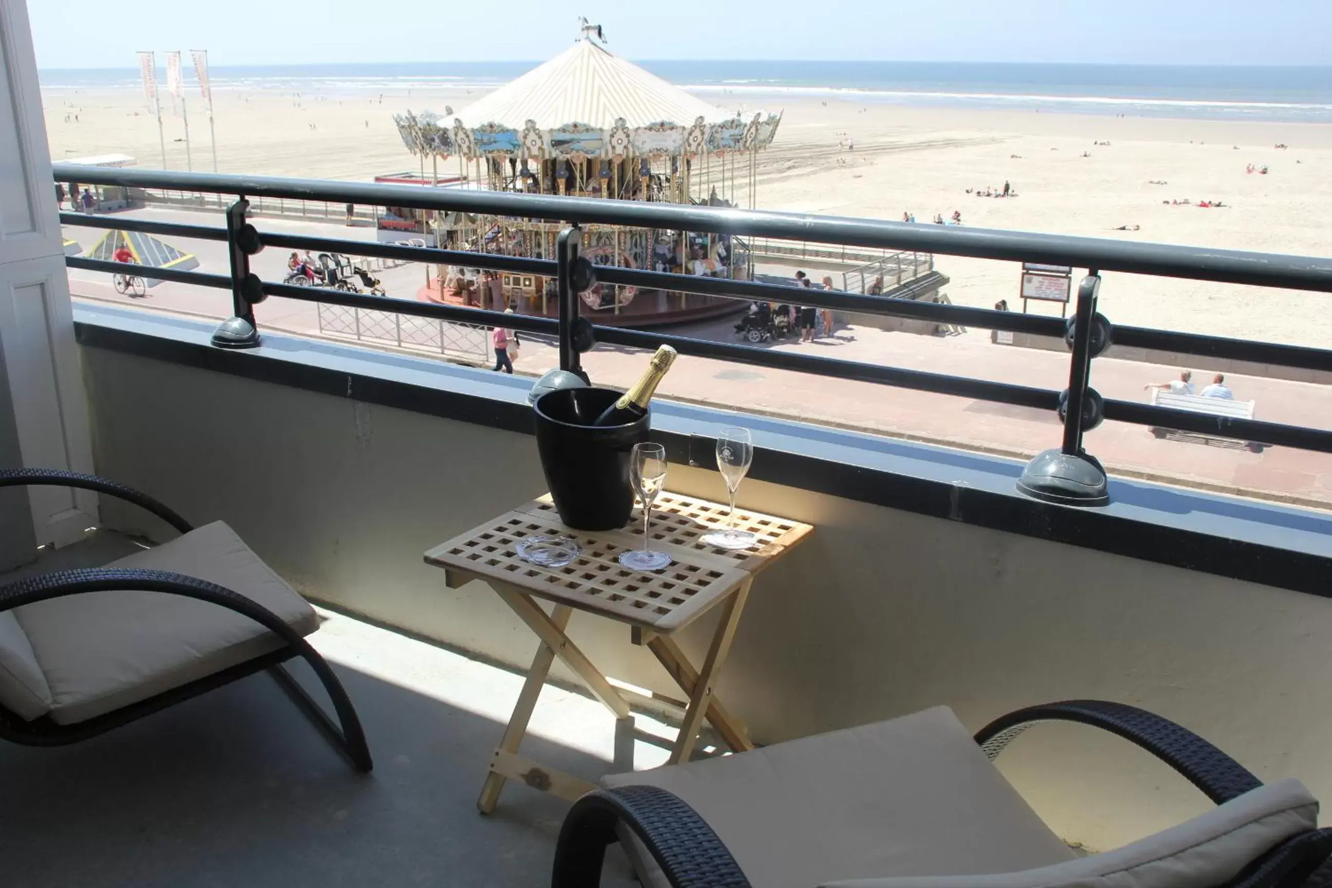 View (from property/room), Balcony/Terrace in The Originals Boutique, Hôtel Neptune, Berck-sur-Mer (Inter-Hotel)
