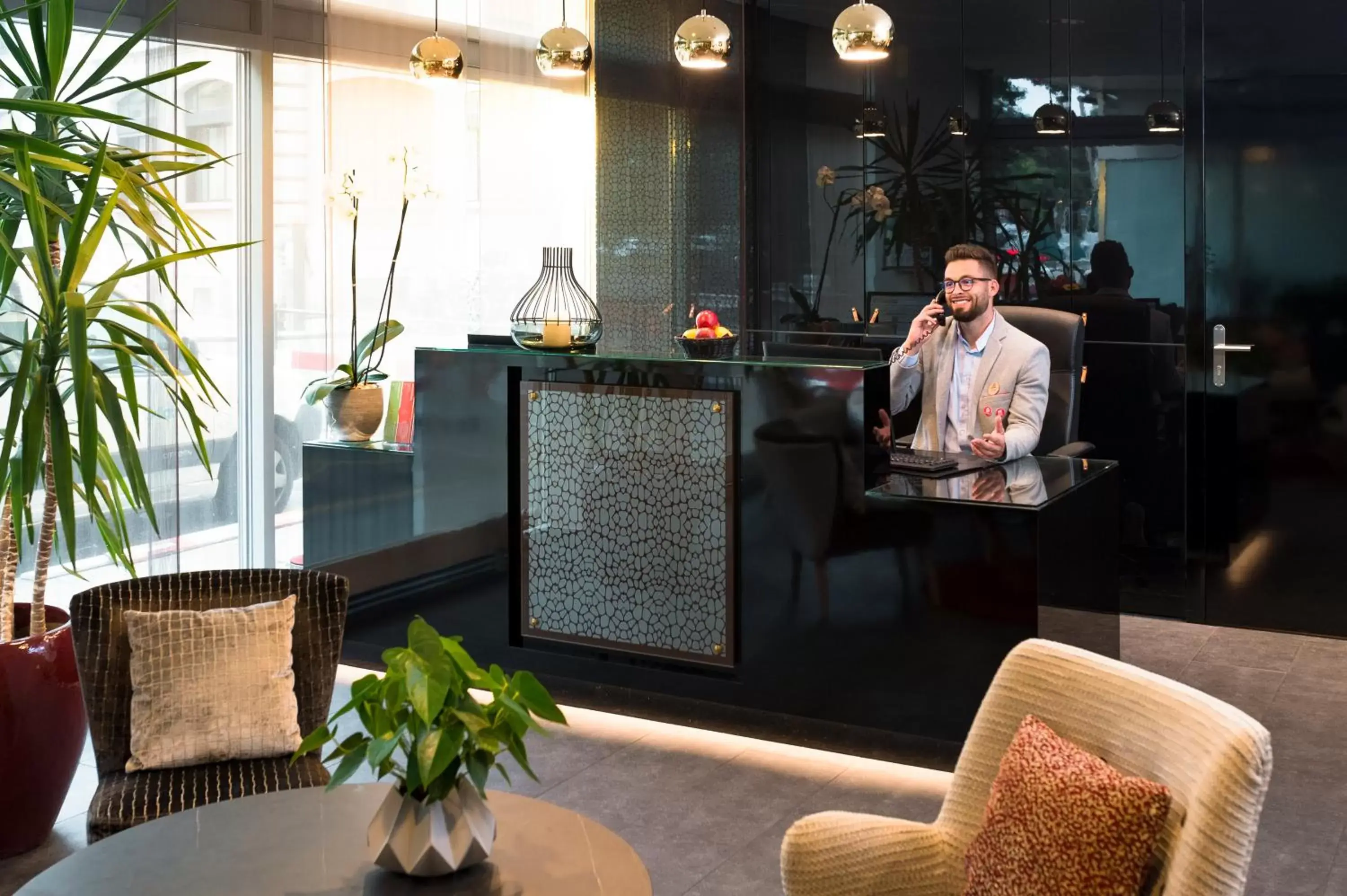 Lobby or reception in Aparthotel Adagio Genève Mont-Blanc Lobby or reception in Aparthotel Adagio Genève Mont-Blanc