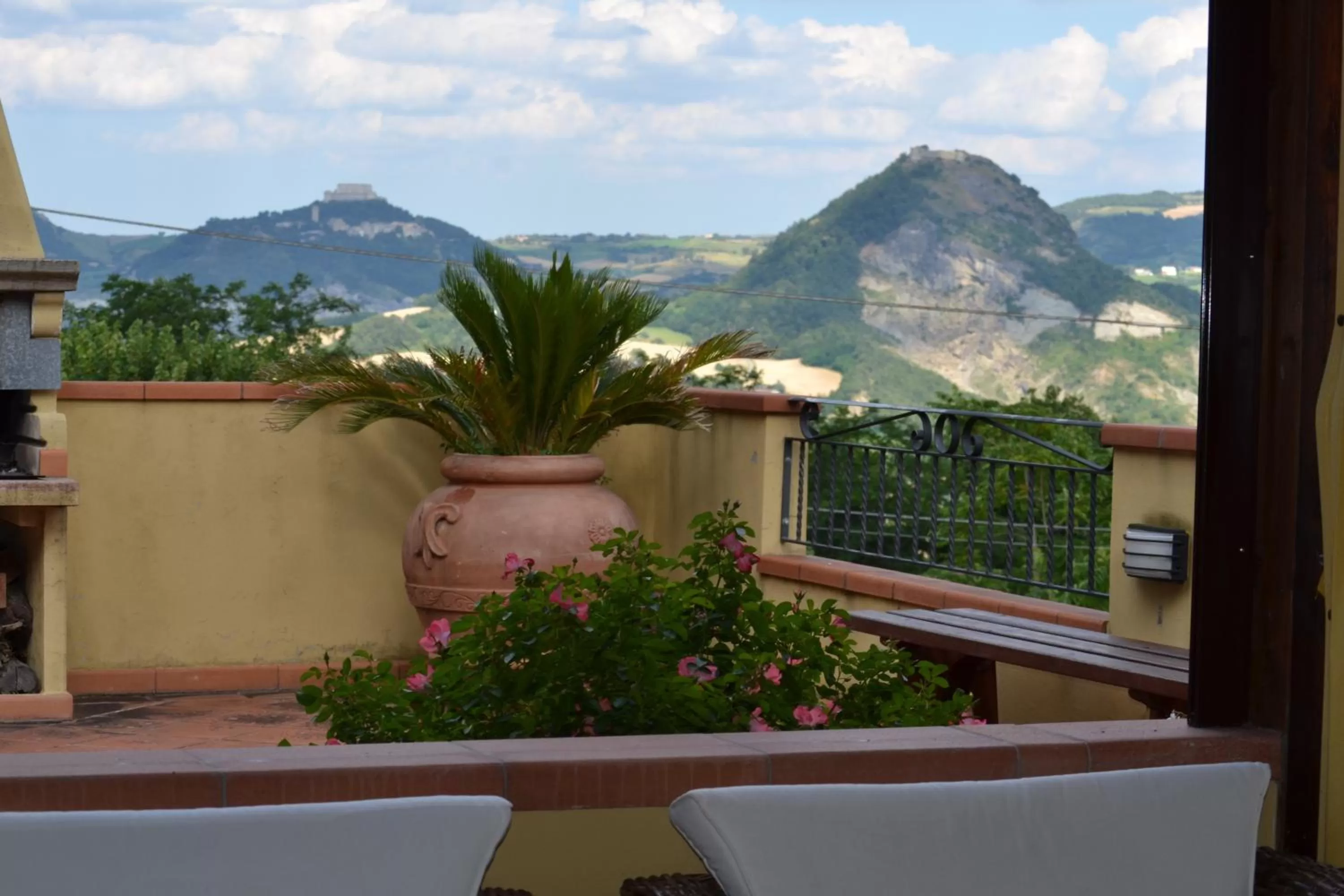 Landmark view in B&B La Valle