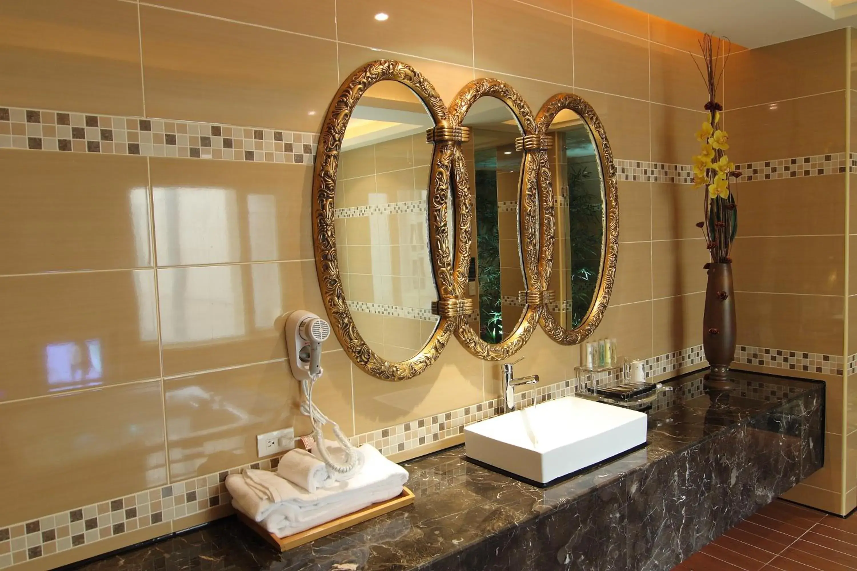 Decorative detail, Bathroom in Belle Song Motel