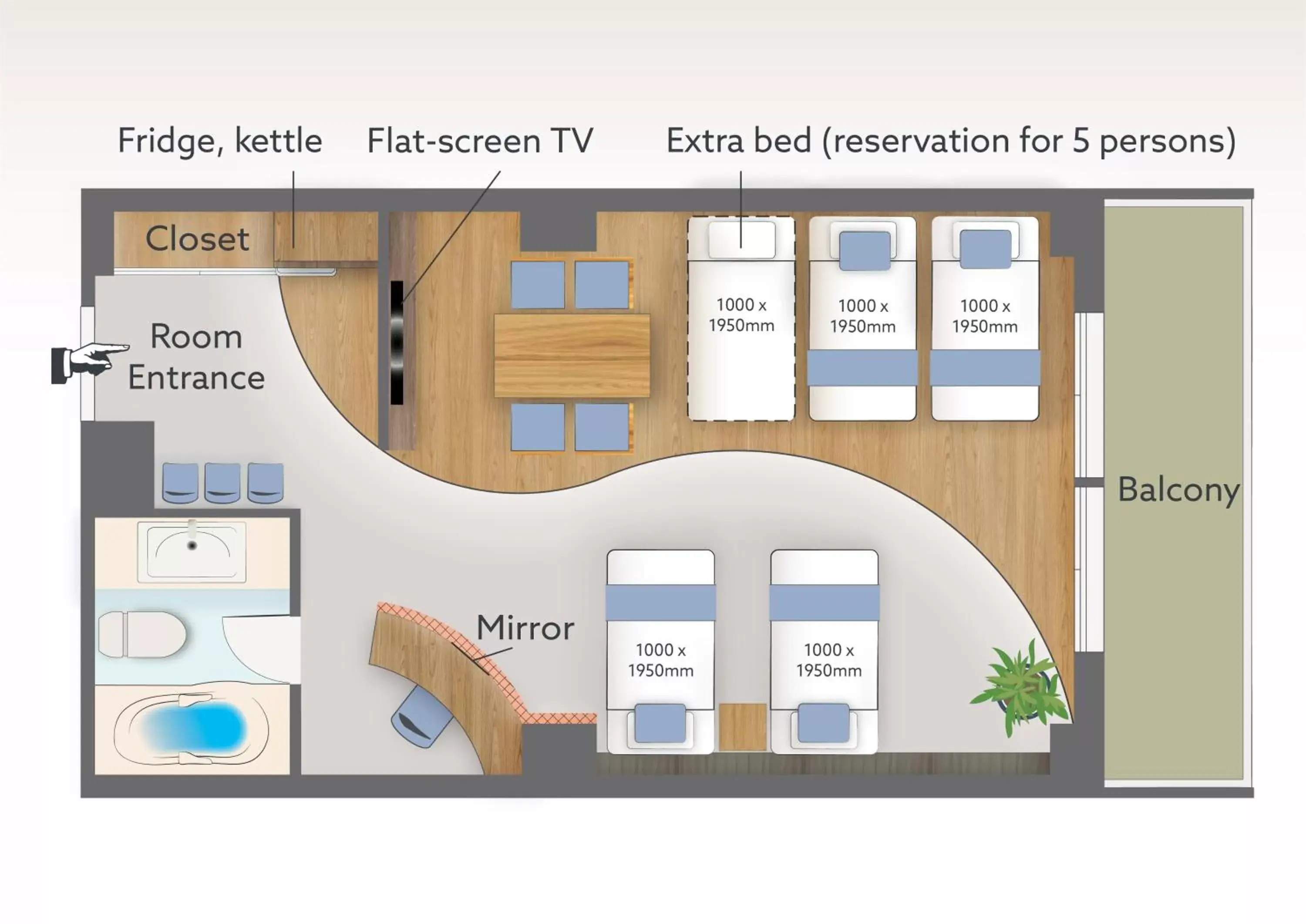 Floor Plan in Wayfarer Kyoto Shijo