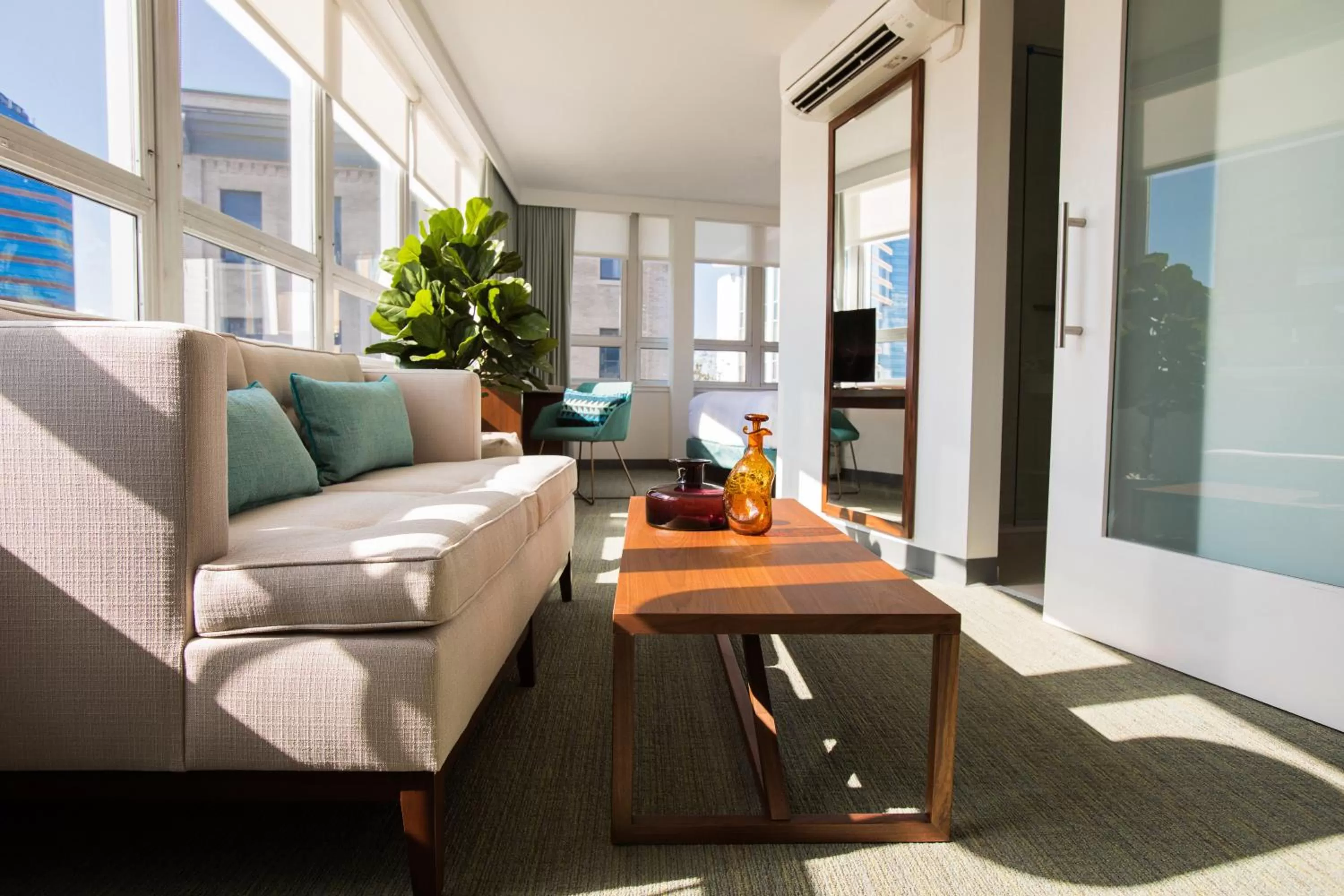 Living room in Unscripted Durham, Part of JDV by Hyatt