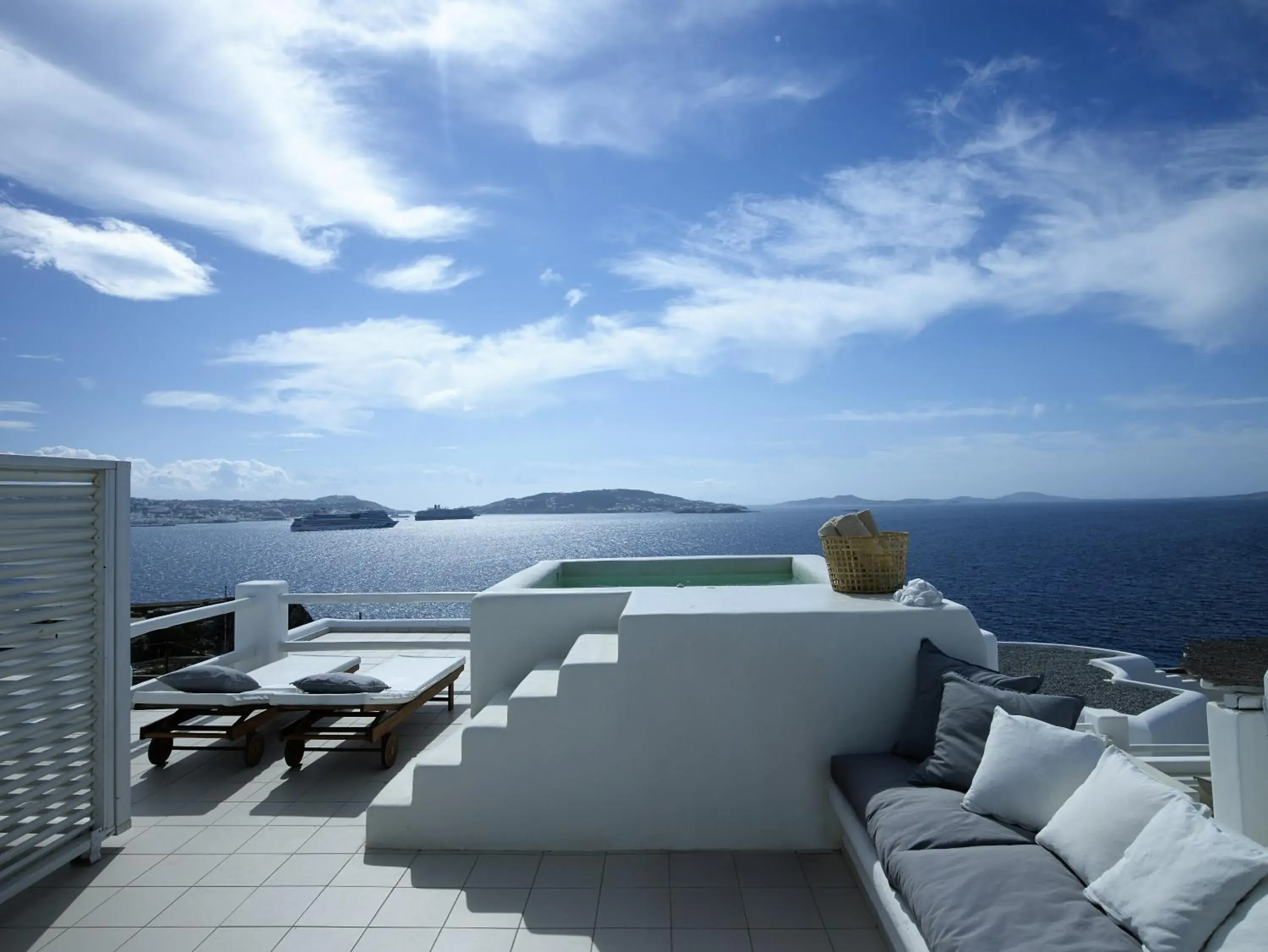 Patio, Sea View in Rocabella Mykonos Hotel