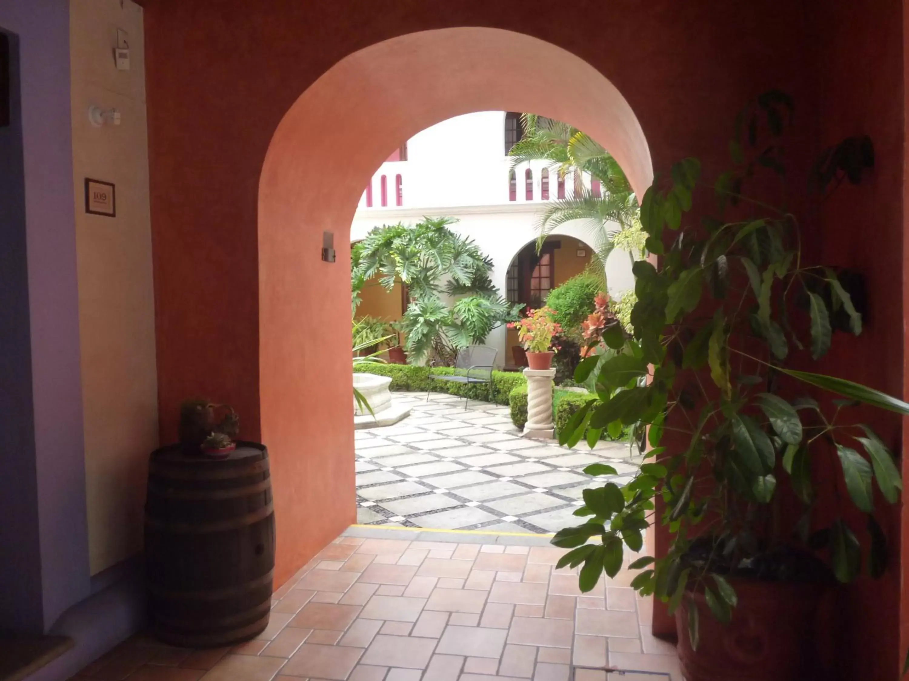 Patio in Hotel Trébol