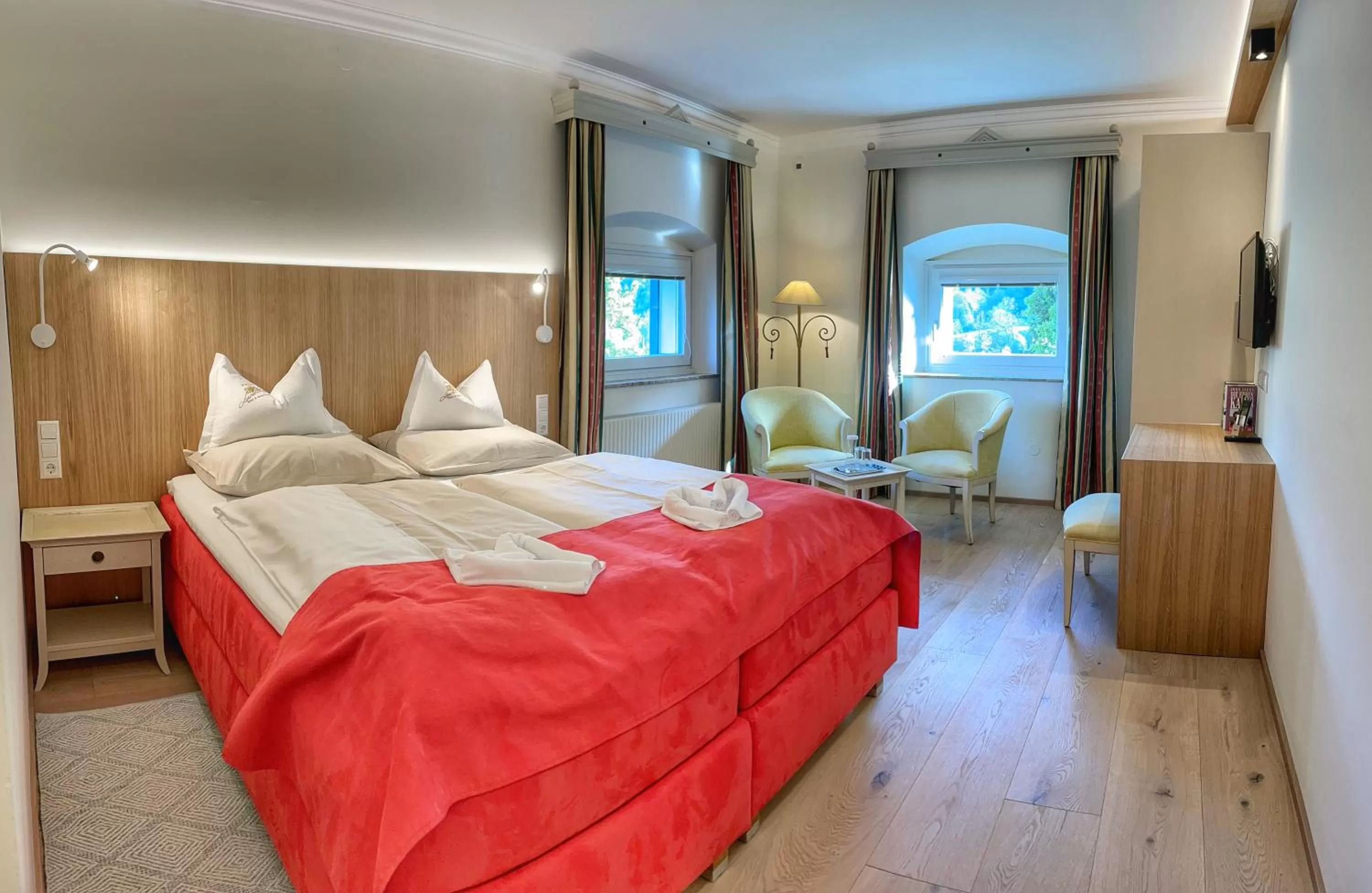 Bed in Hotel Schloss Lerchenhof