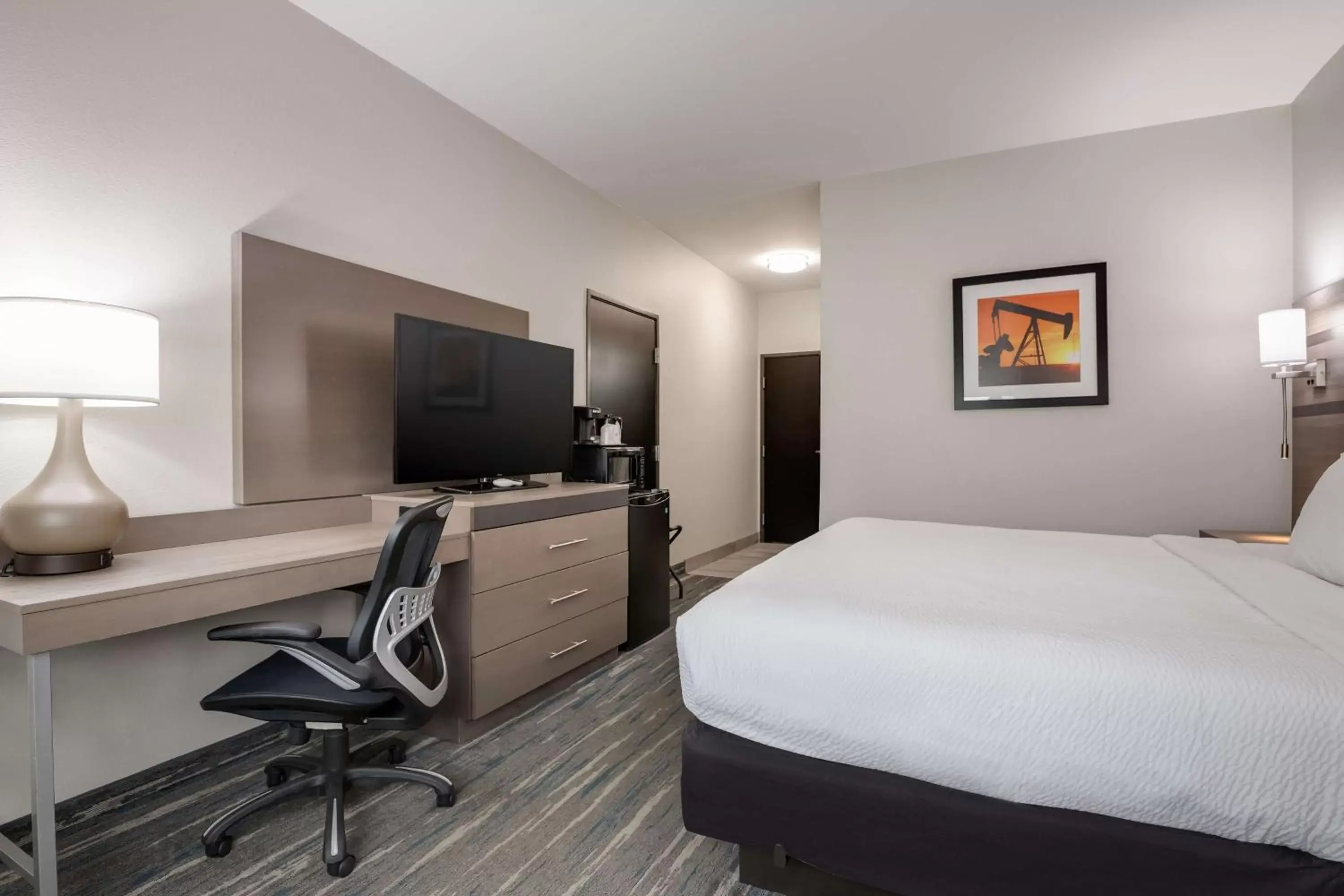 Bedroom, TV/Entertainment Center in Best Western NSU Inn