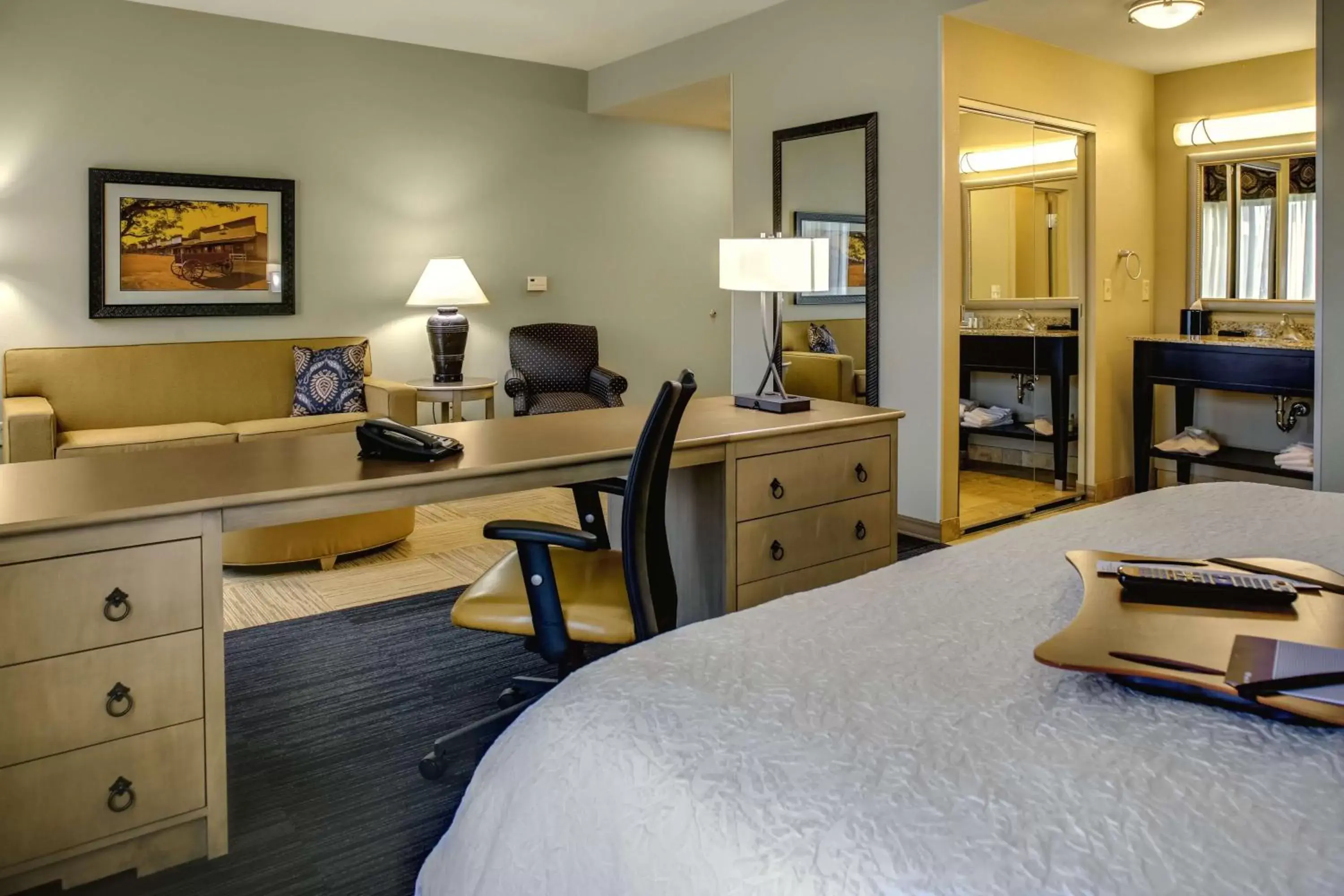 Bed, TV/Entertainment Center in Hampton Inn & Suites Dodge City