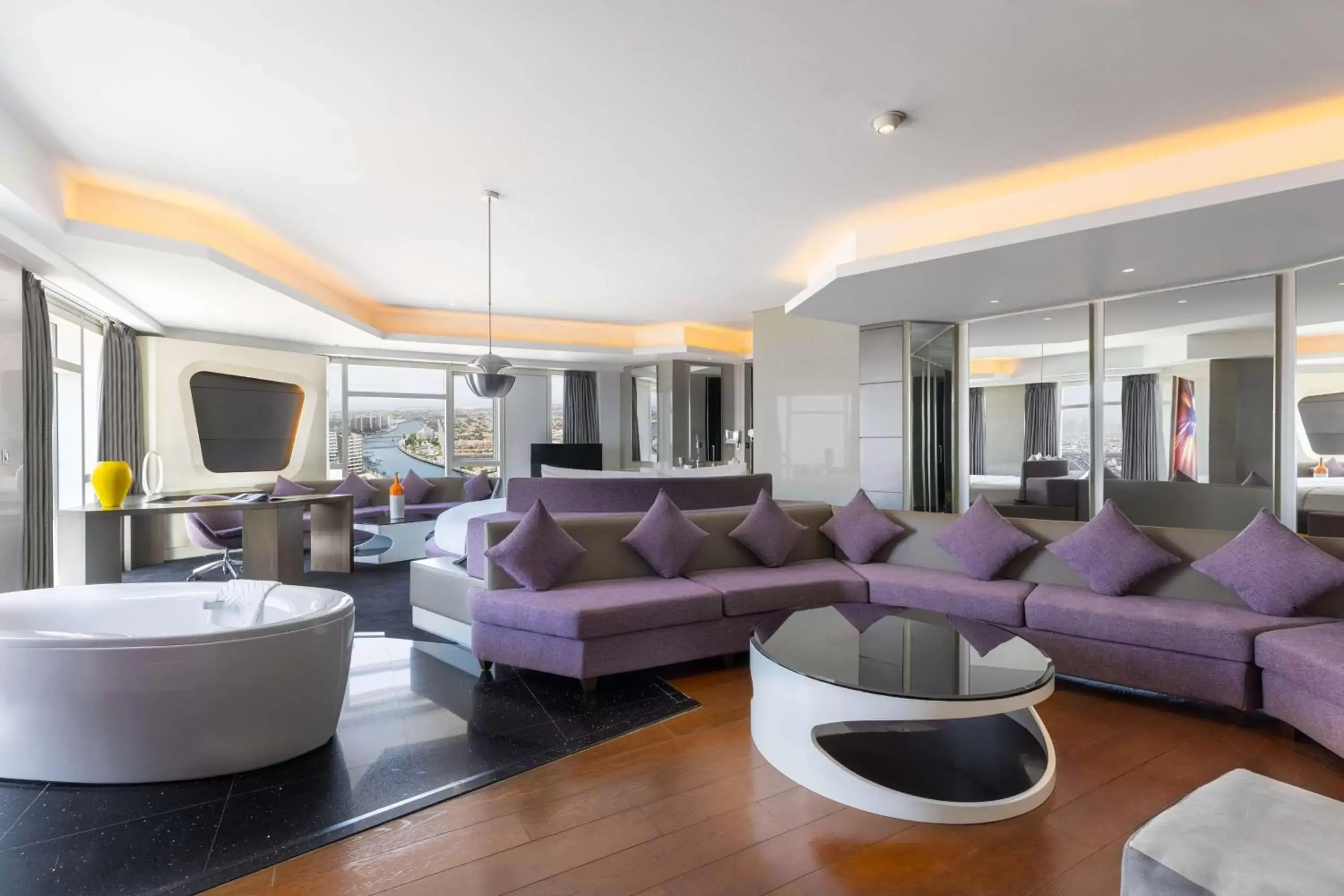 Living room, Seating Area in V Hotel Dubai, Curio Collection by Hilton