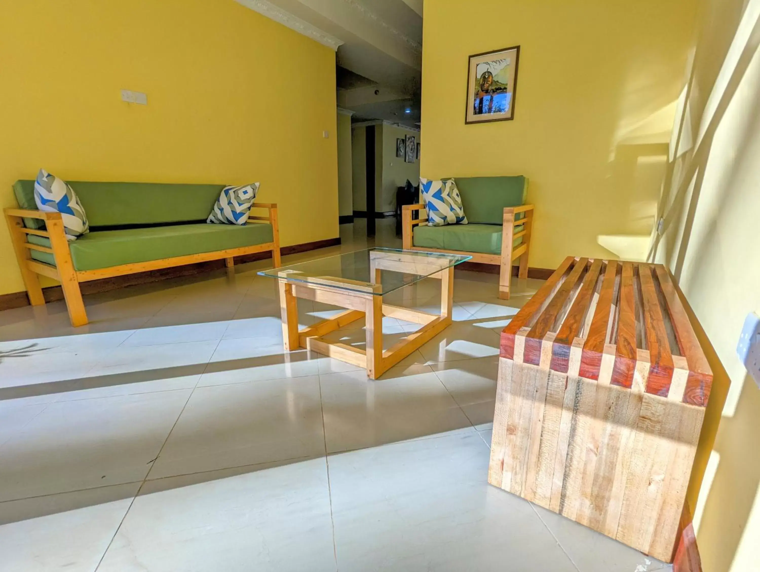 Seating area in Mvuli Hotels Arusha