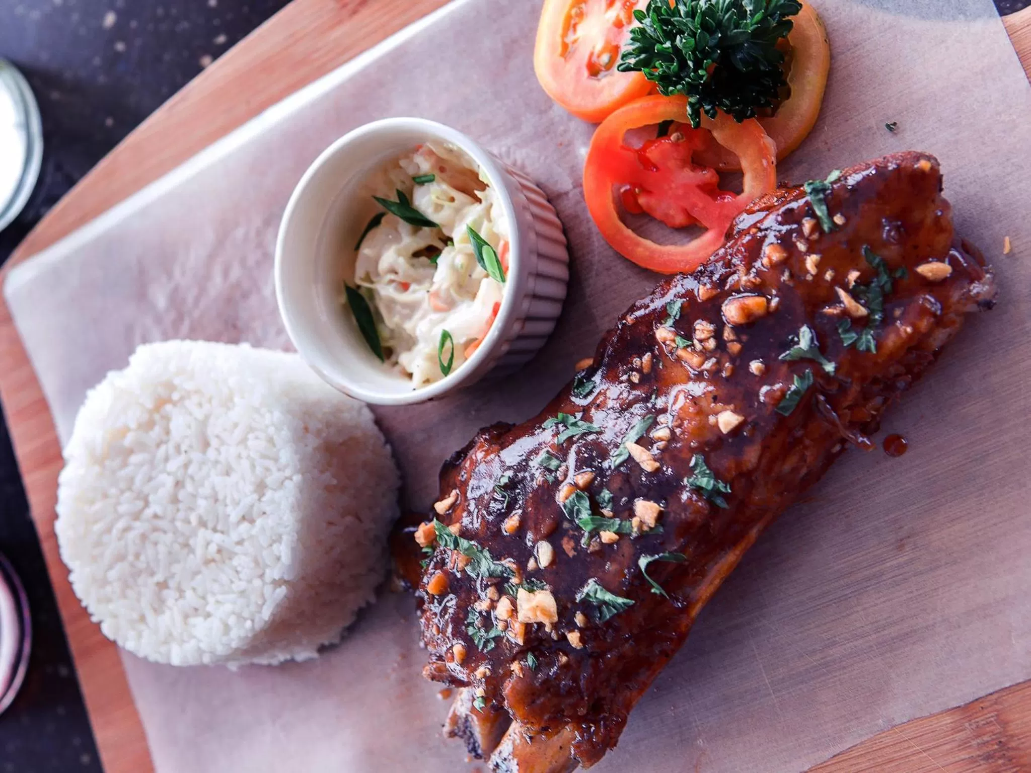 Food close-up in Injap Tower Hotel