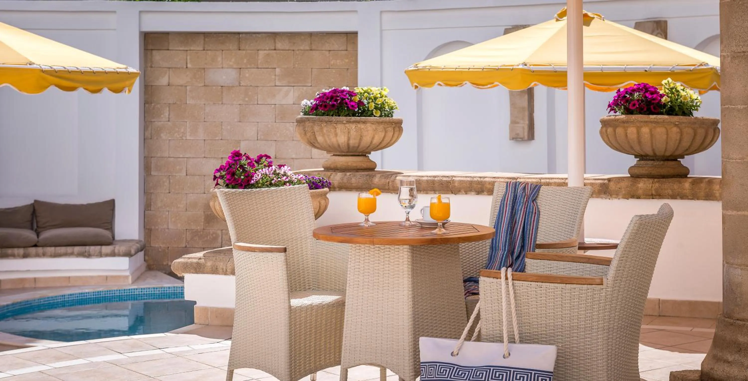 Patio in Mitsis Petit Palais