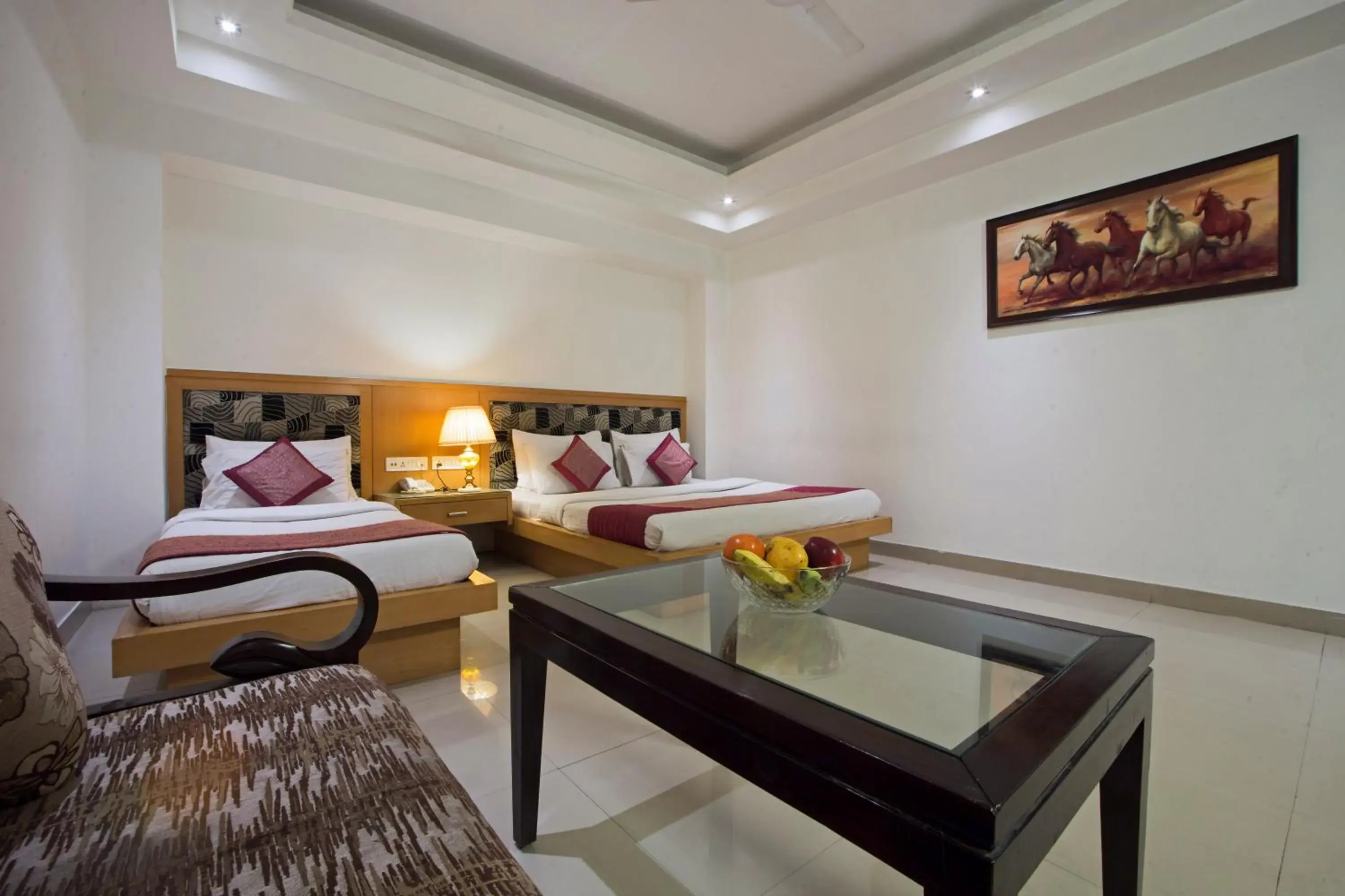 Bedroom, Bed in Hotel Krishna Deluxe-By RCG Hotels