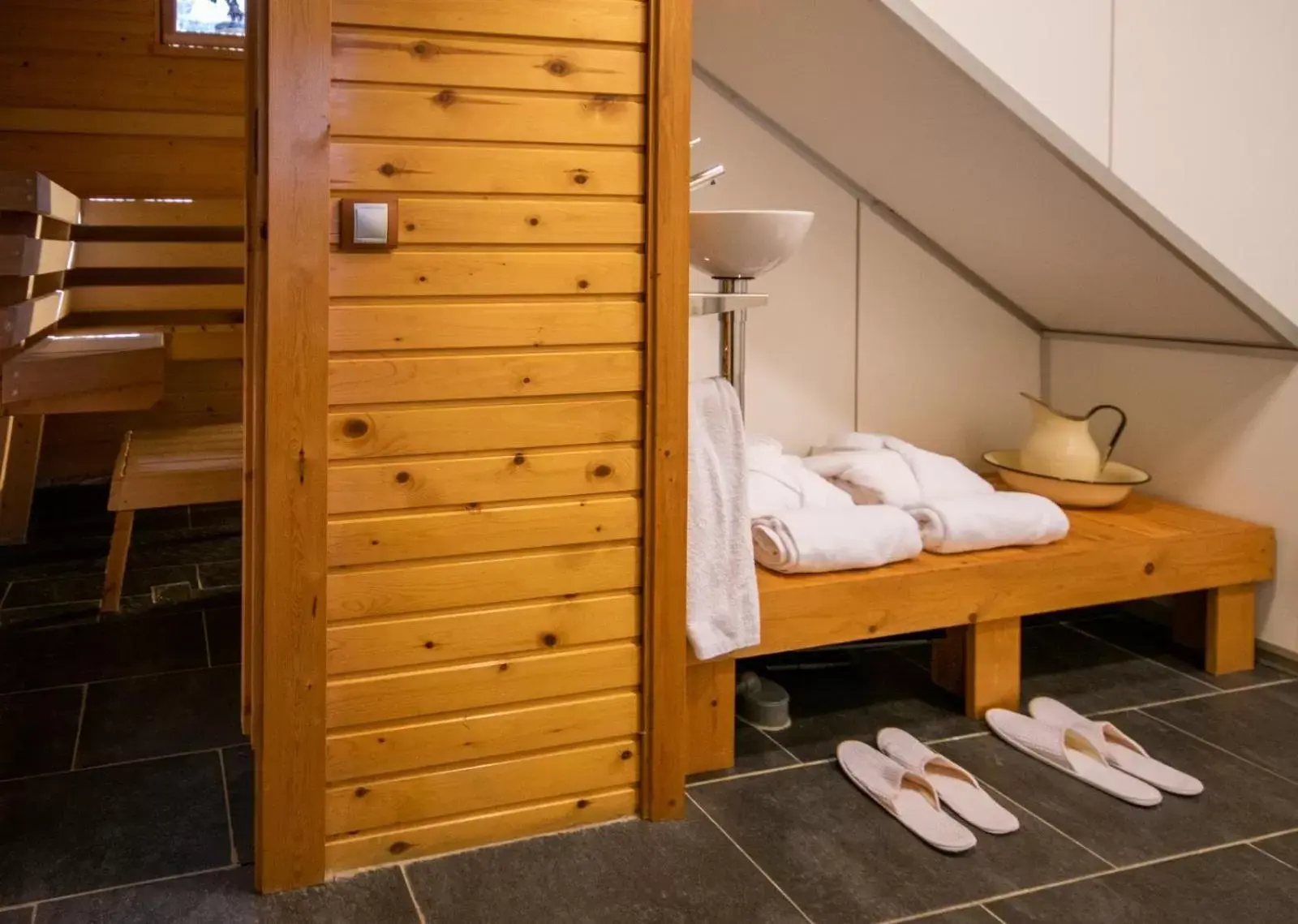 Sauna, Bathroom in Hotel Somlom - ECO Friendly Montseny