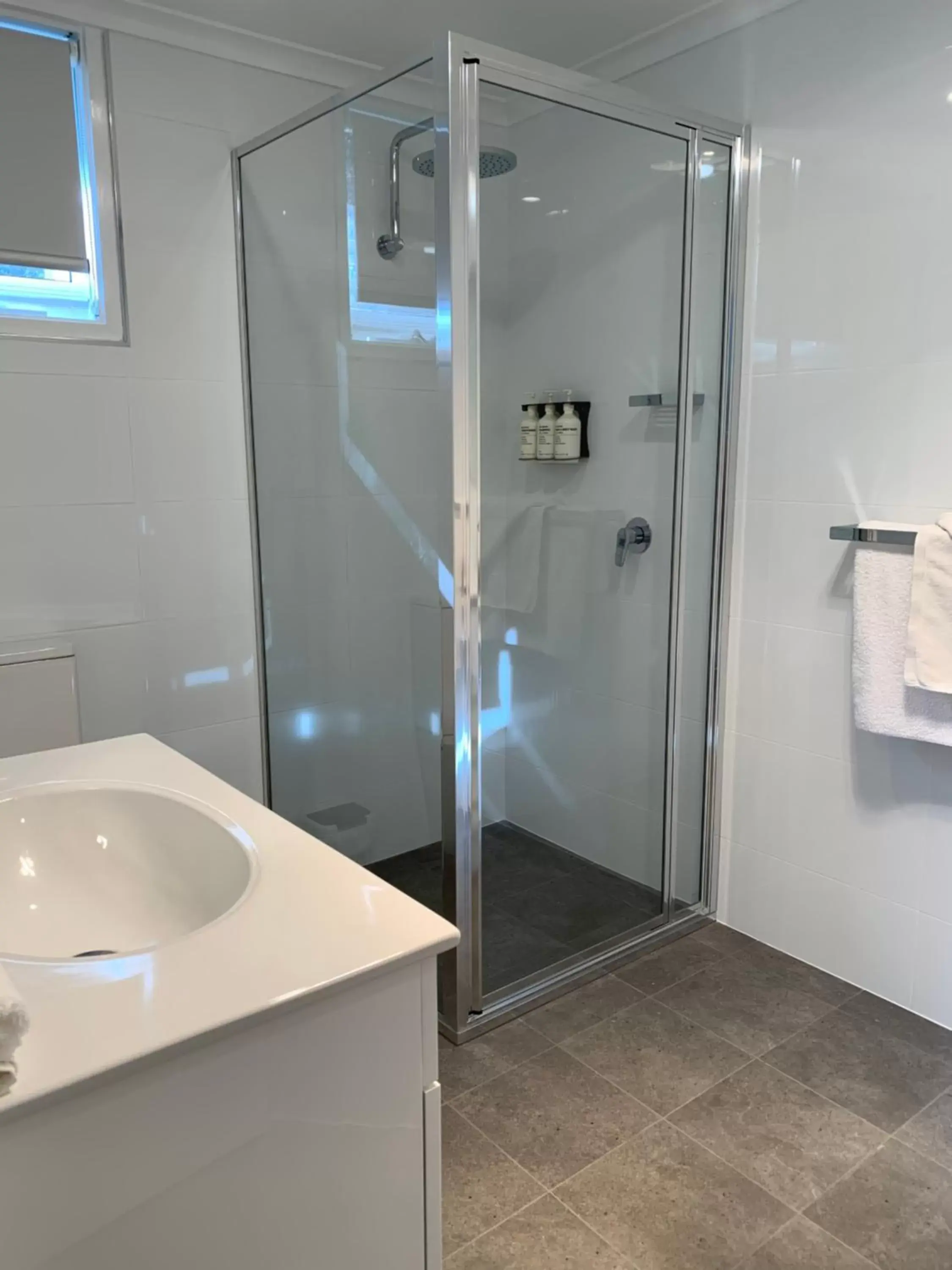 Shower, Bathroom in Thunderbird Motel Yass