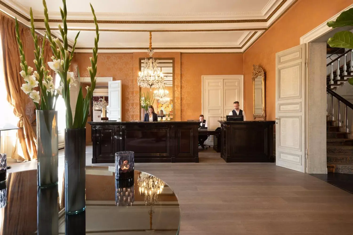 Lobby or reception in Dukes' Palace Brugge - by Dukes' Hotel Collection Lobby or reception in Dukes' Palace Brugge - by Dukes' Hotel Collection
