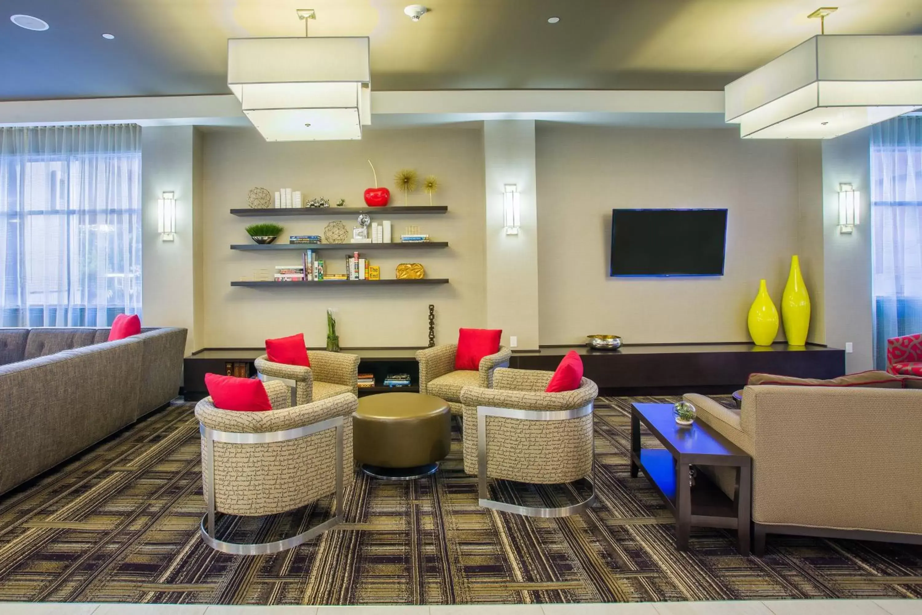 Lobby or reception, Lounge/Bar in Courtyard by Marriott Los Angeles Westside