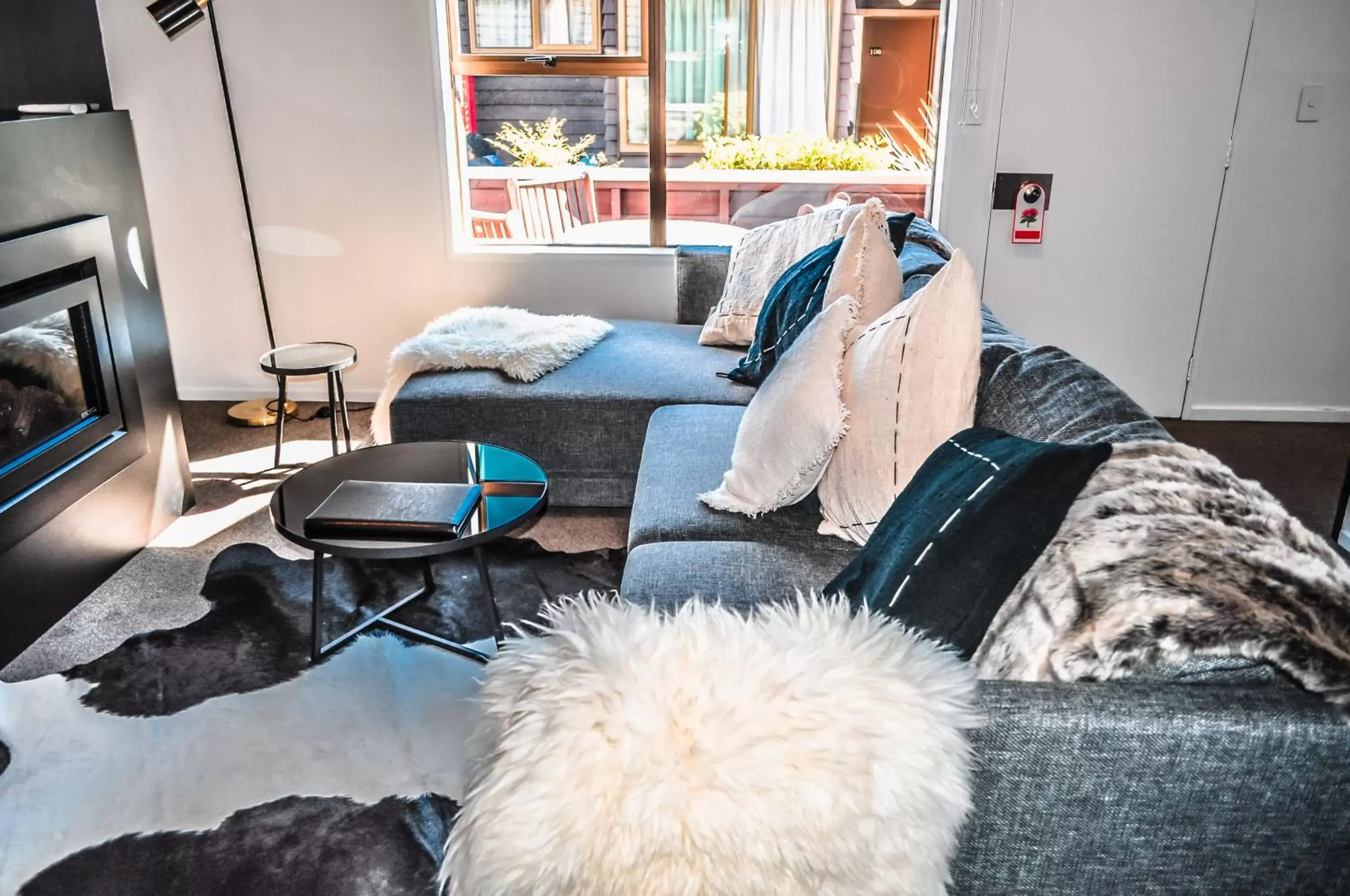 Living room in The Lofts Apartments