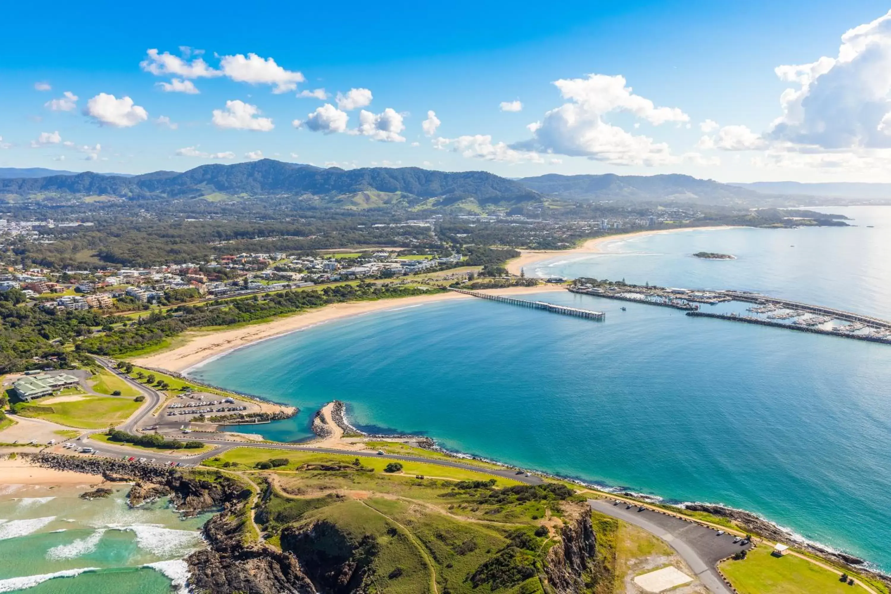 Bird's eye view, Bird's-eye View in Surf Beach Motel Coffs