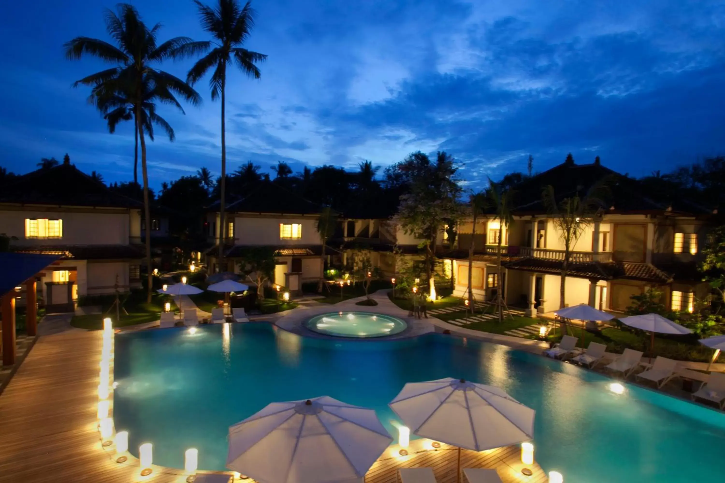 Night, Swimming Pool in Grand Whiz Hotel Nusa Dua Bali