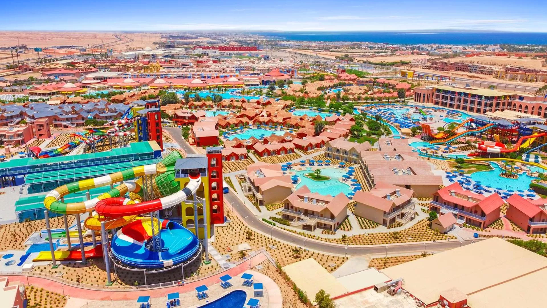 Bird's eye view in Neverland City Hurghada - Pickalbatros