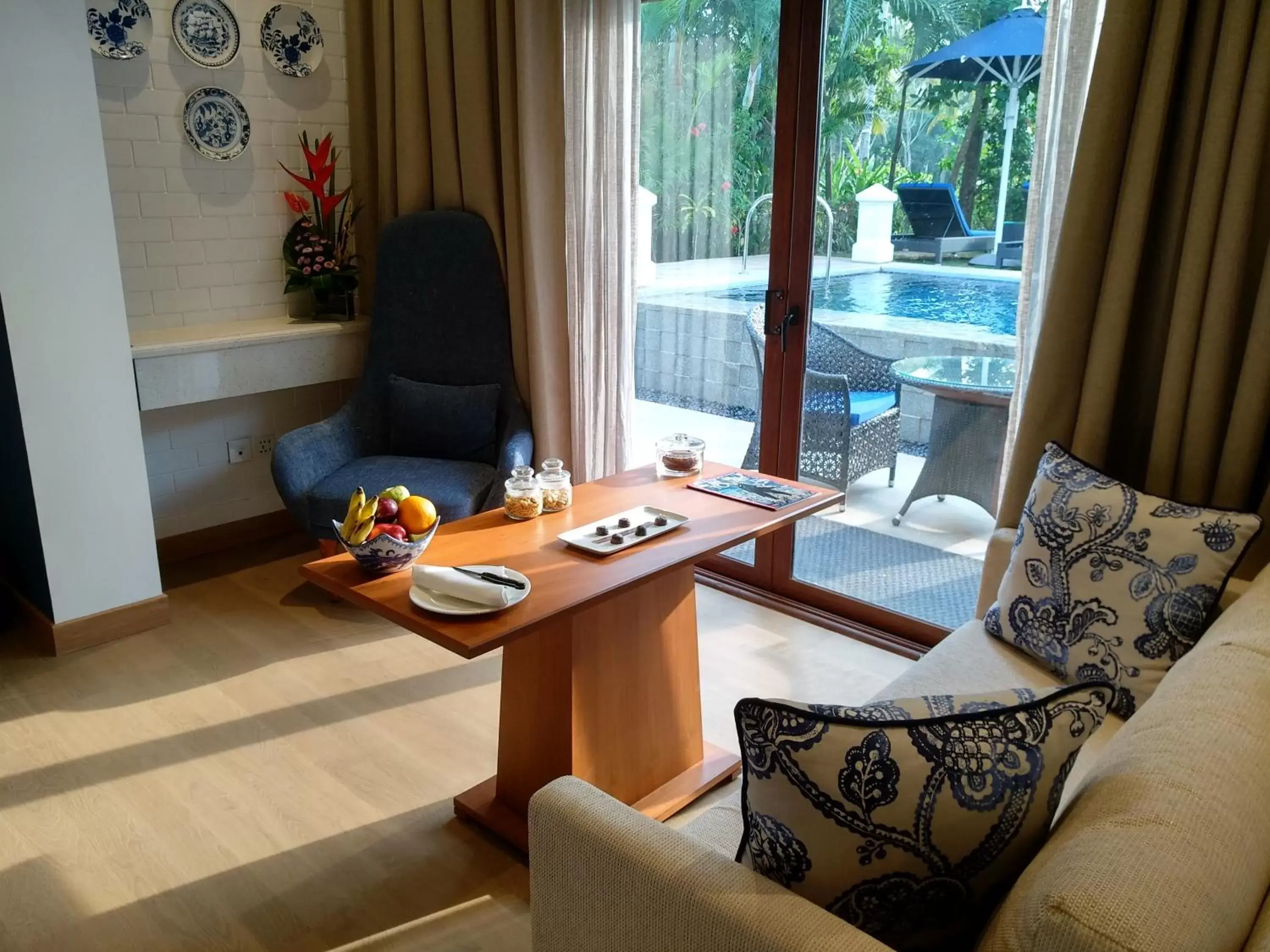 Seating area, Pool View in Taj Exotica Resort & Spa, Goa