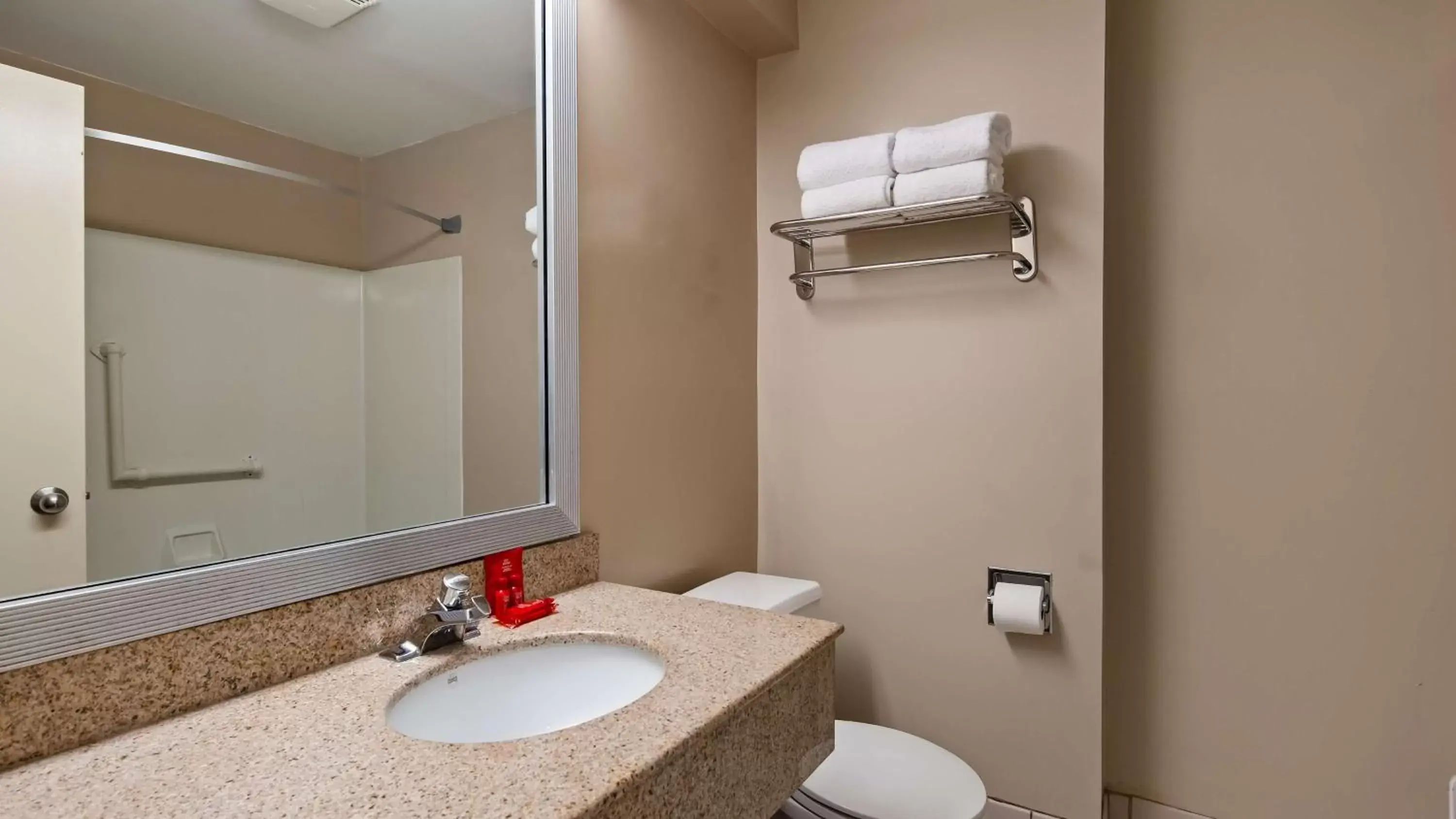 Bathroom in SureStay Hotel by Best Western East Brunswick