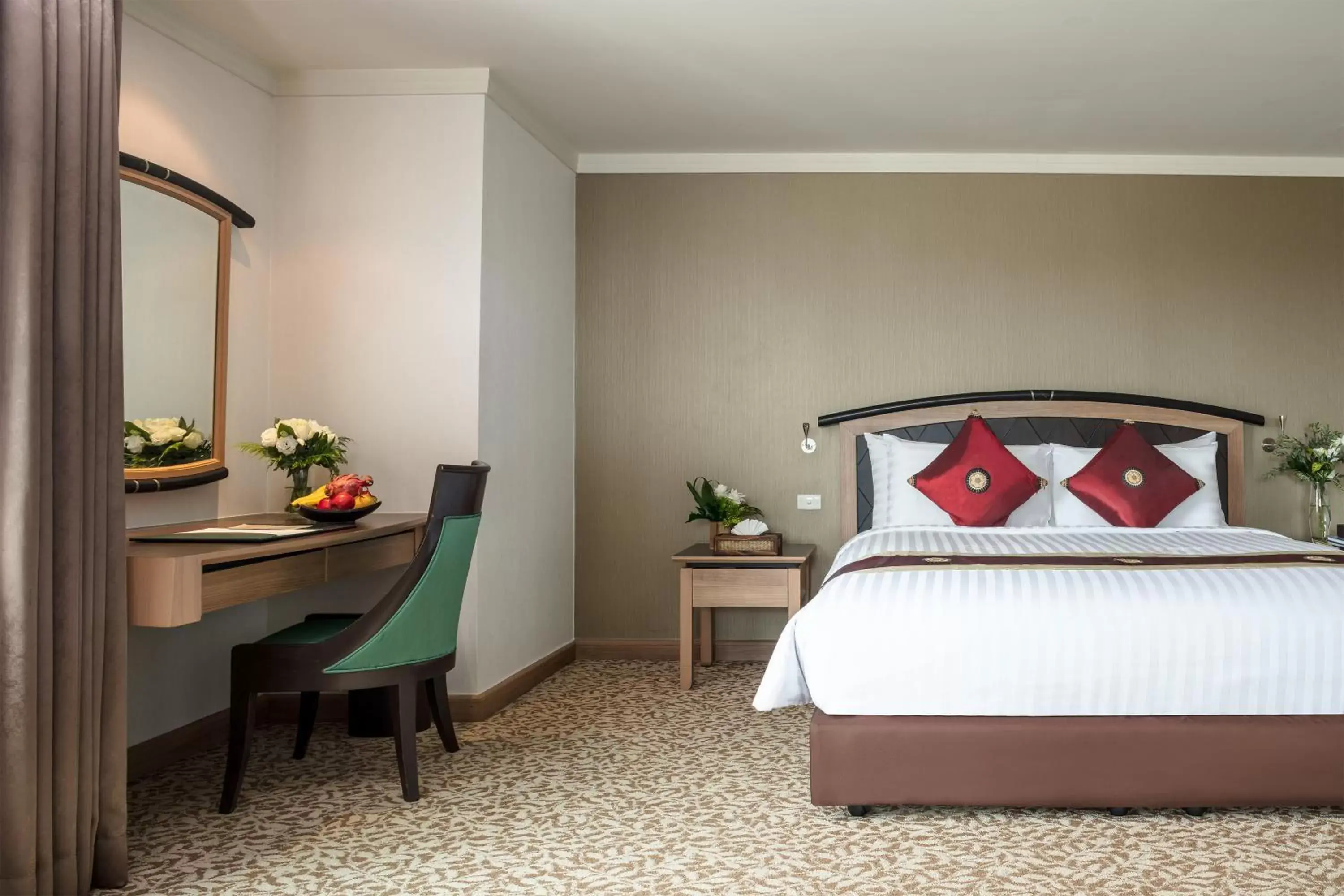 Bed in Baiyoke Sky Hotel