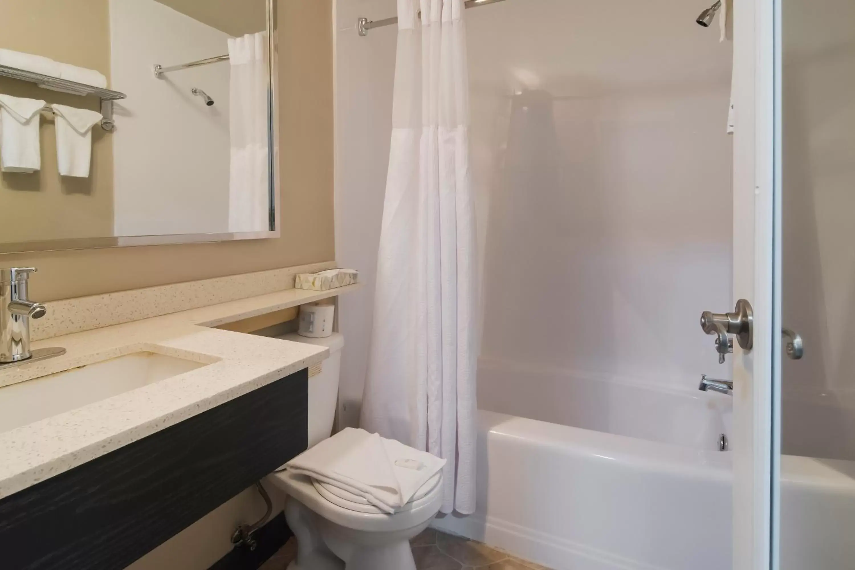 Shower, Bathroom in Canadas Best Value Inn & Suites Kamloops
