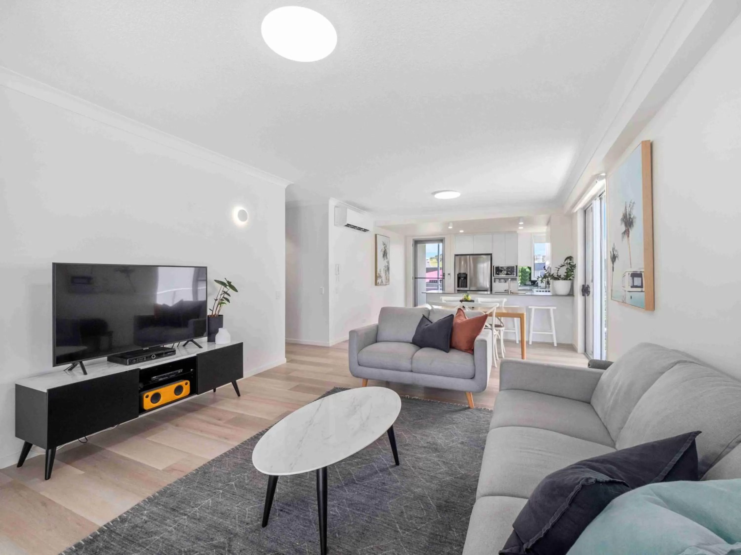 Living room in Pacific Marina Apartments