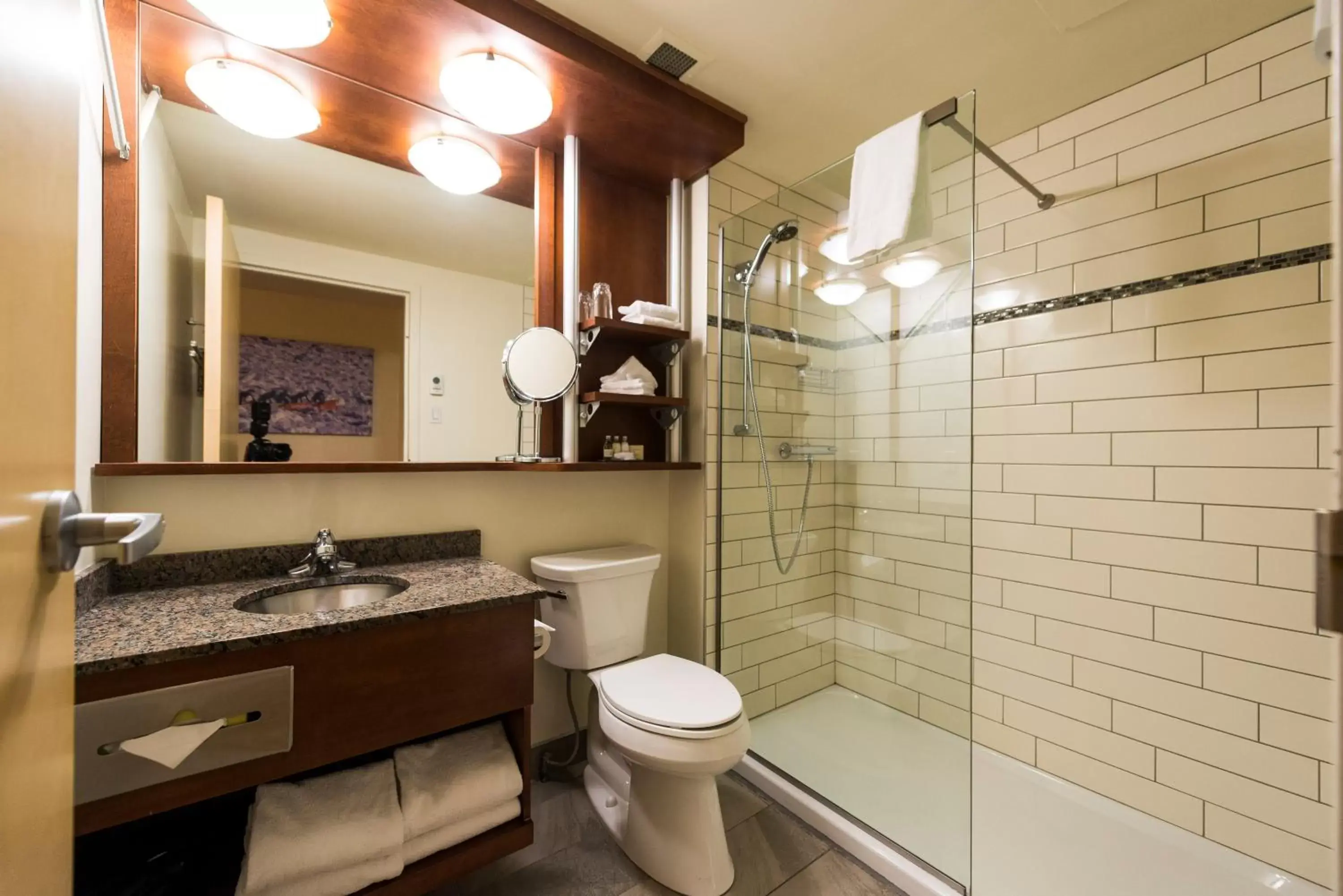 Bathroom in Hôtel & Suites Le Dauphin Québec