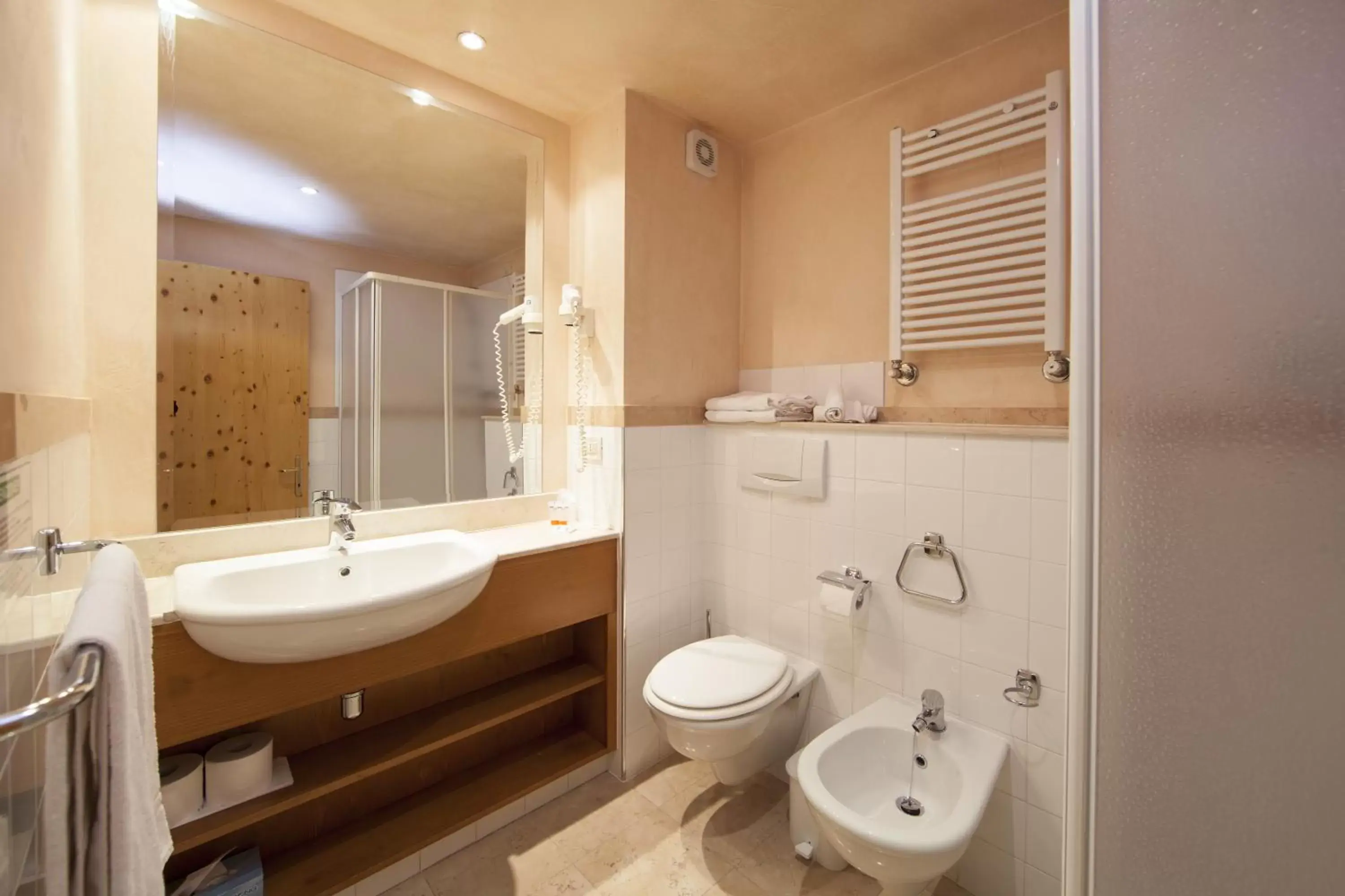 Shower, Bathroom in Aparthotel Wellness Villa di Bosco