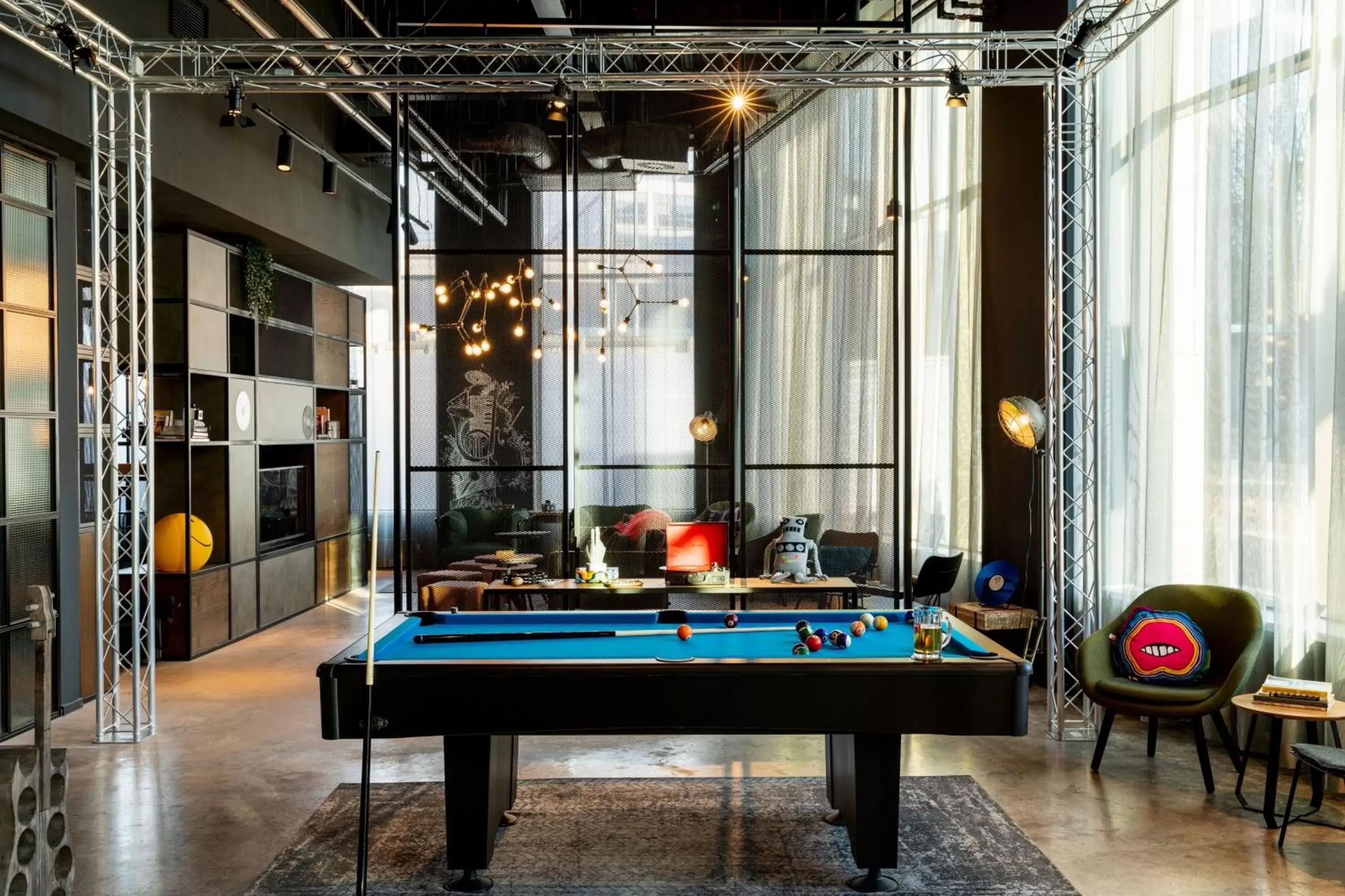 Lobby or reception, Billiards in Moxy Glasgow SEC