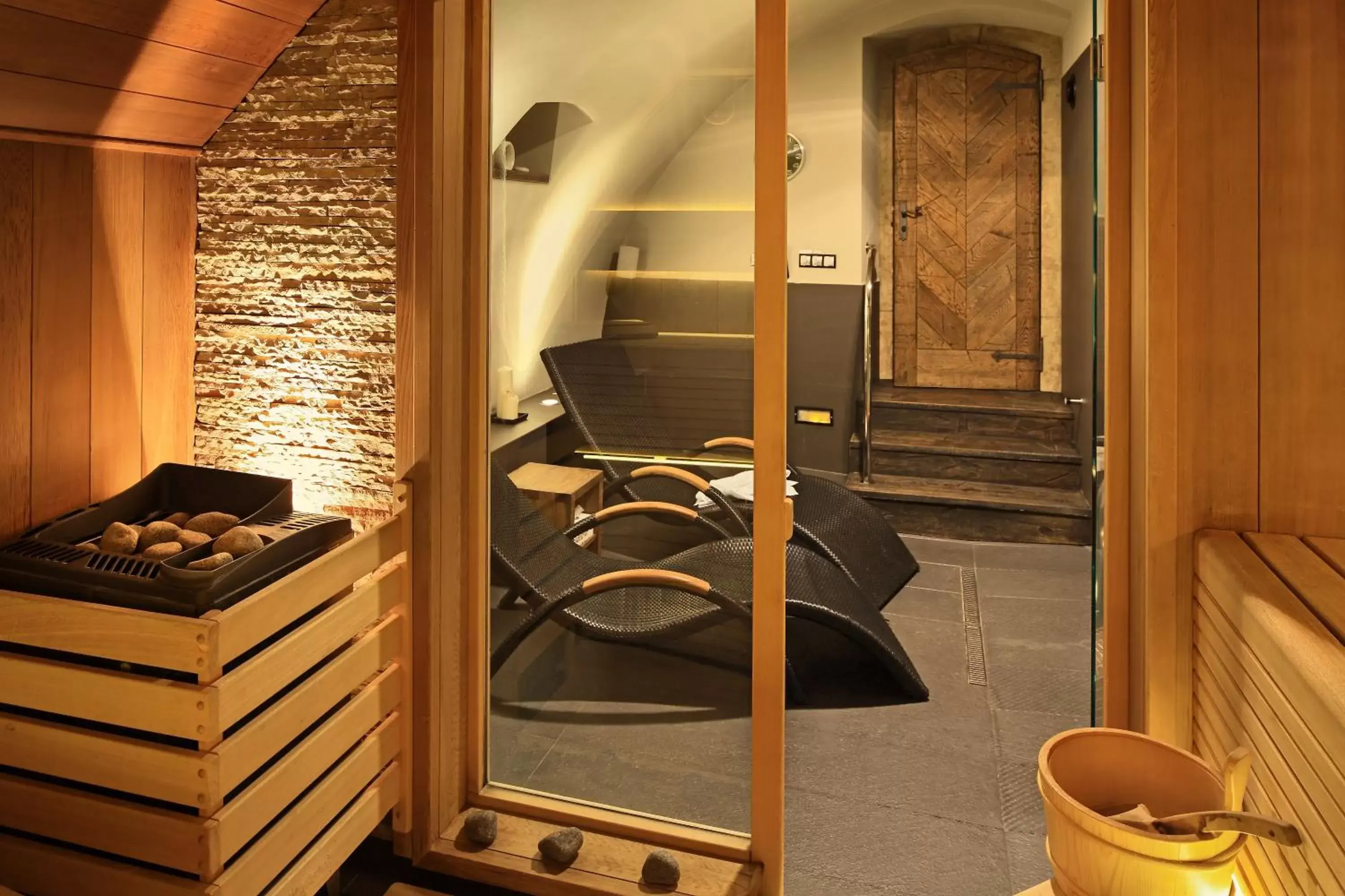 Sauna, Bathroom in Chateau St. Havel - Wellness Hotel