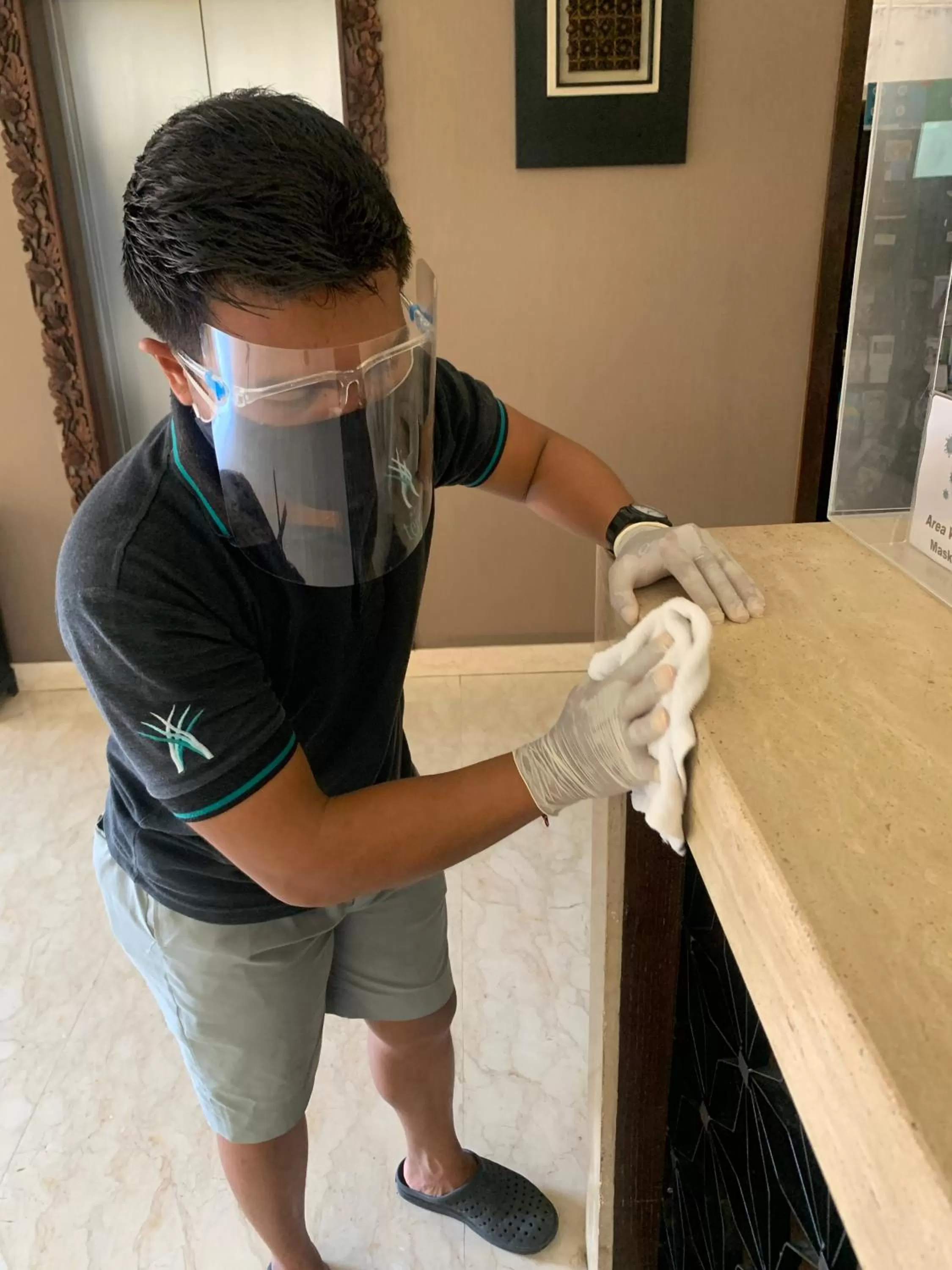 Staff in Hotel Terrace at Kuta