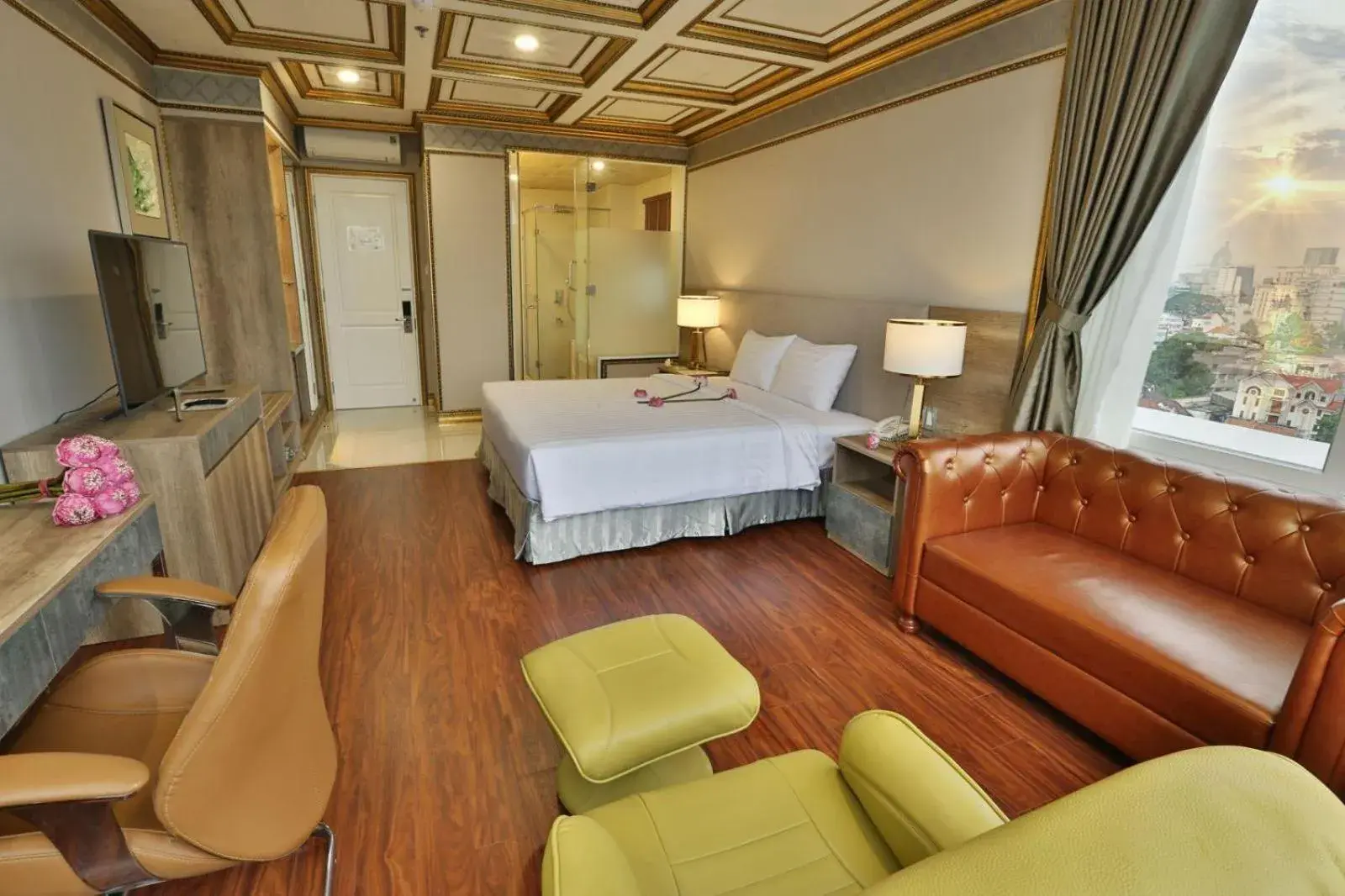 Bed in Lotus Saigon Hotel