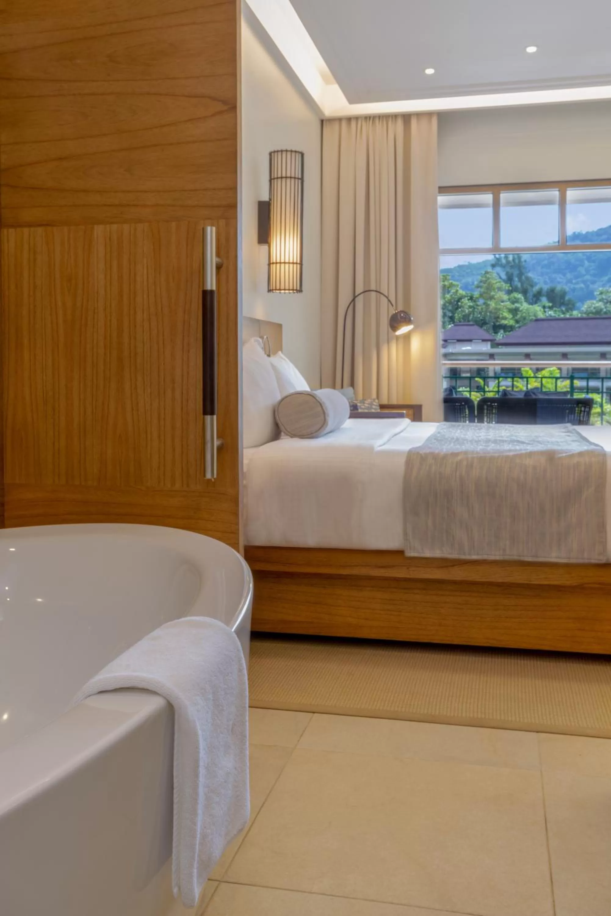 Bathroom, Bed in Savoy Seychelles Resort & Spa