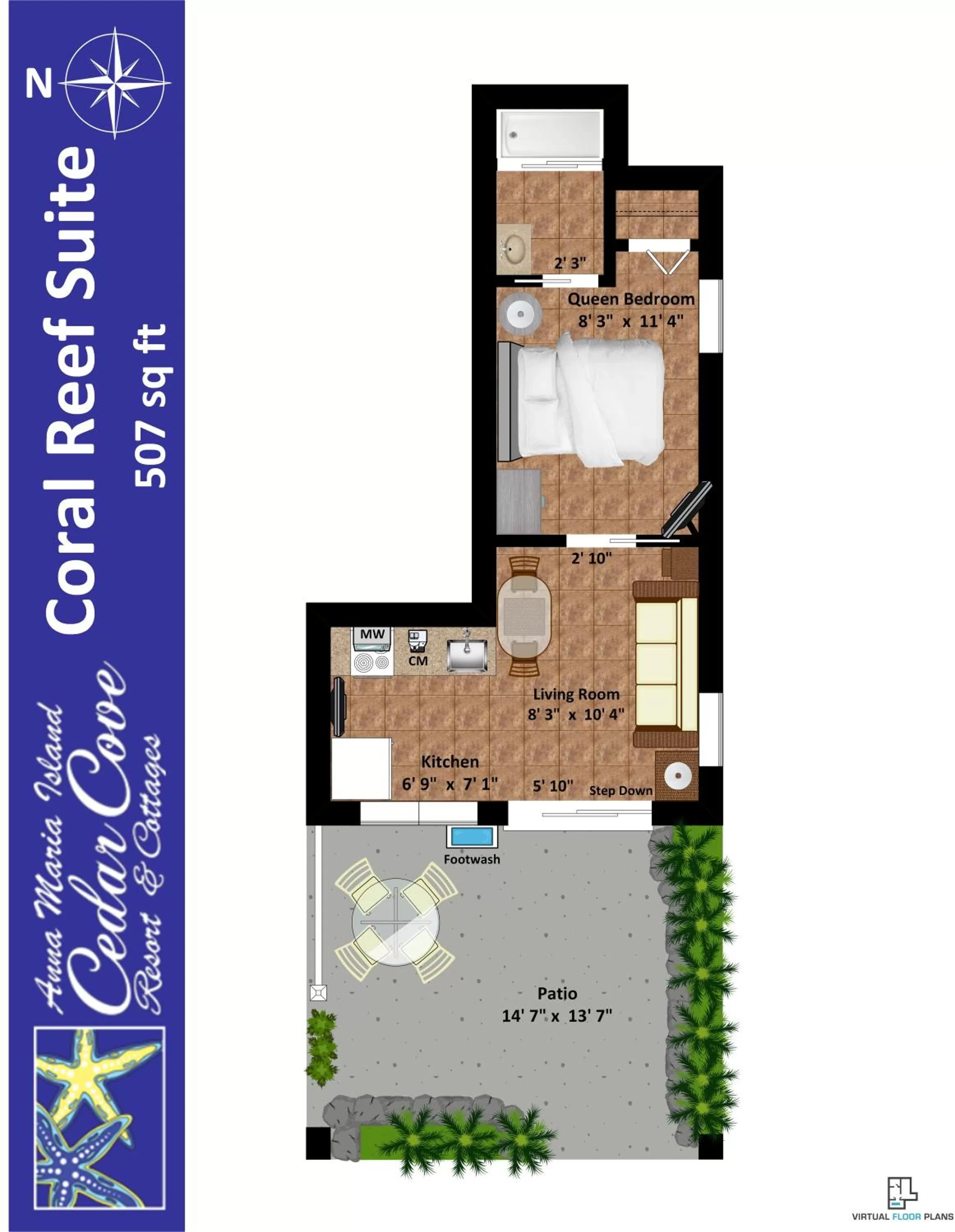 Floor plan in Cedar Cove Resort & Cottages