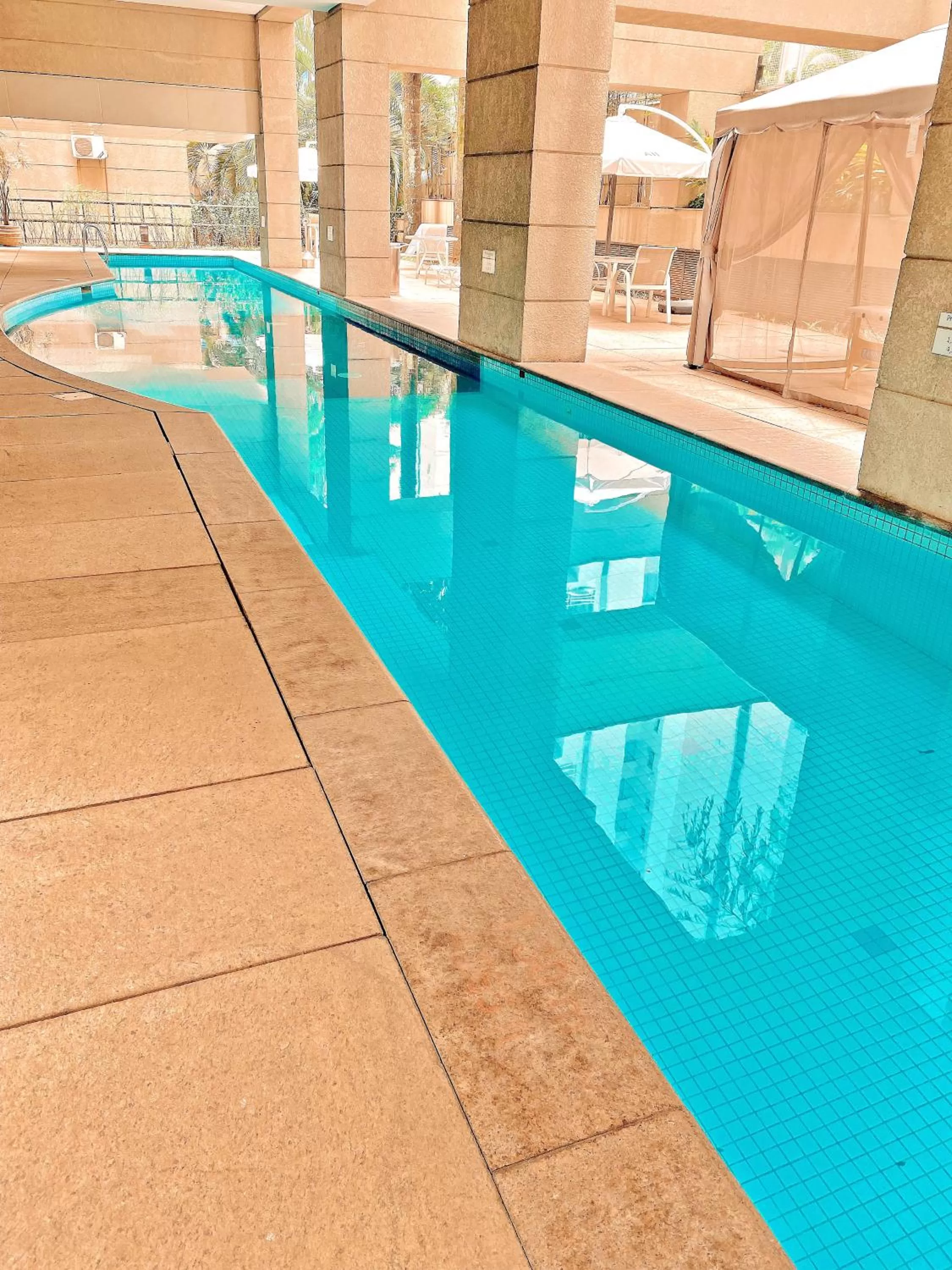 Swimming pool in São Paulo Moema Times Square - Suite LUXO