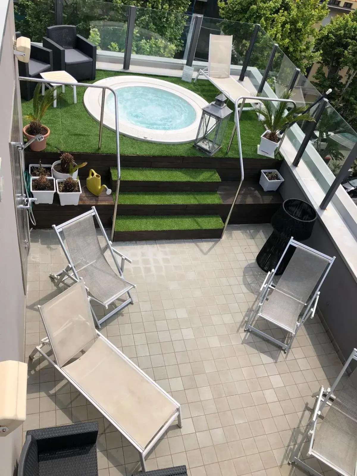 Balcony/Terrace, Pool View in Q Hotel