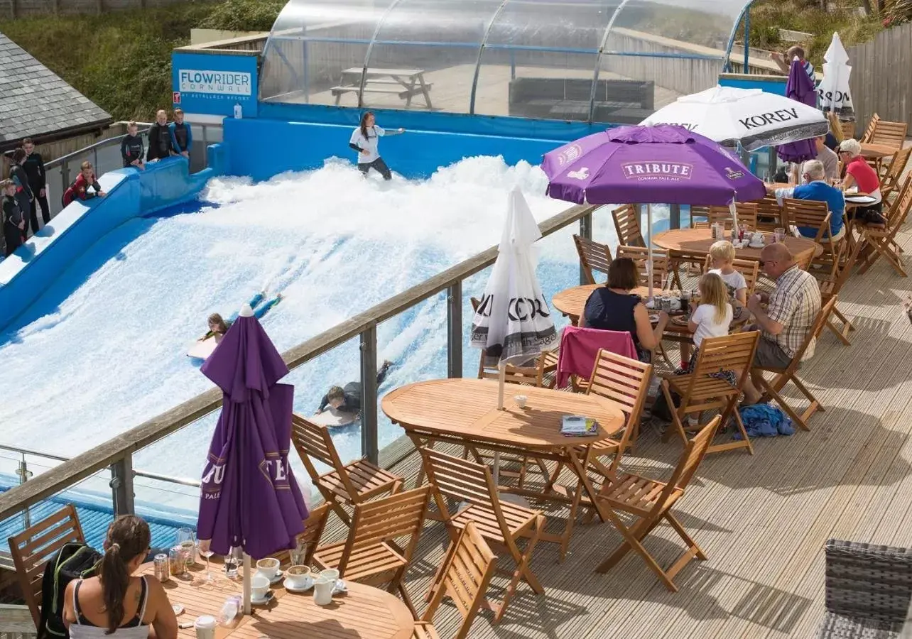 Patio, Pool View in Retallack Resort & Spa