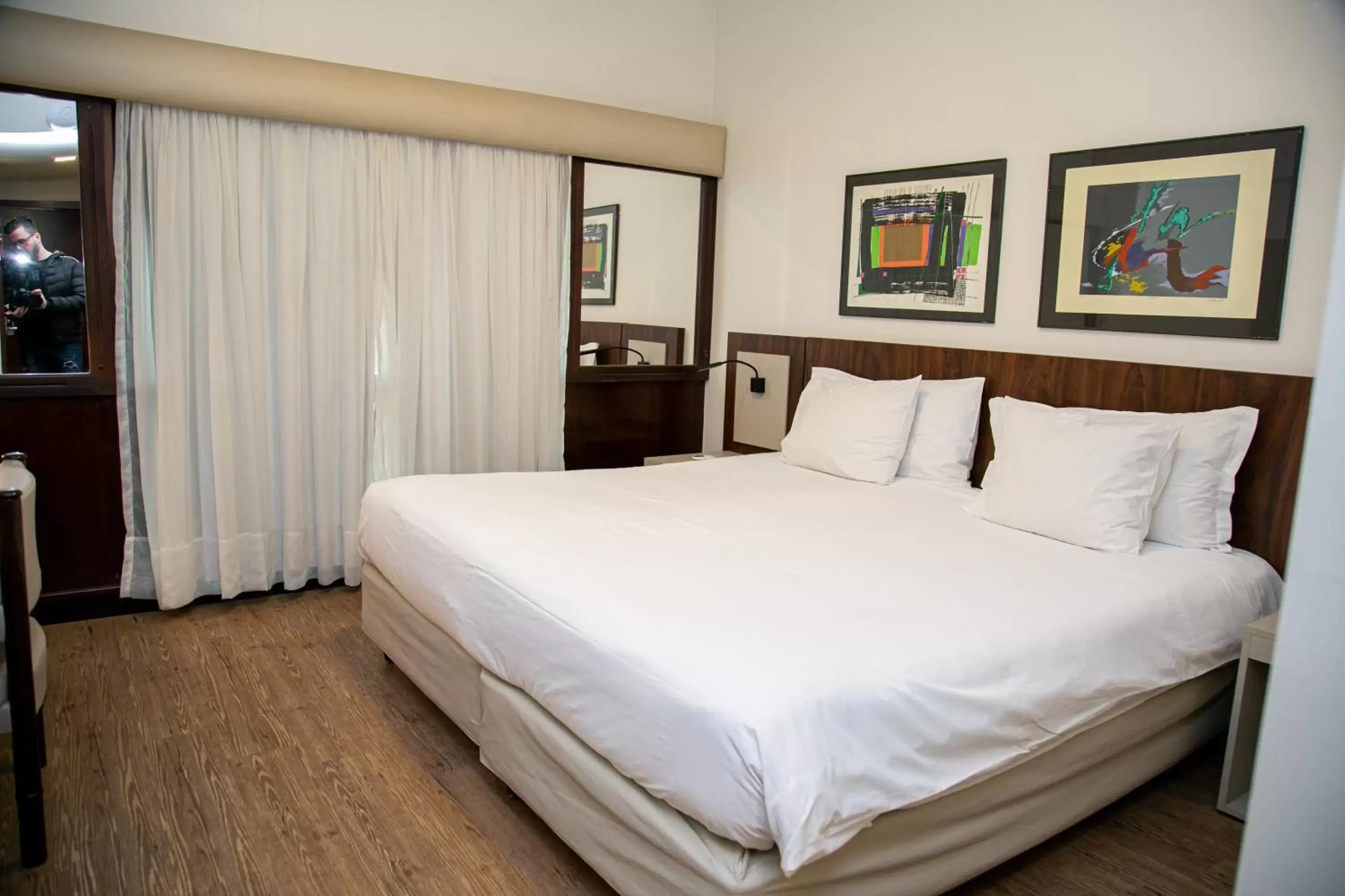 Bed in Plaza Blumenau Hotel