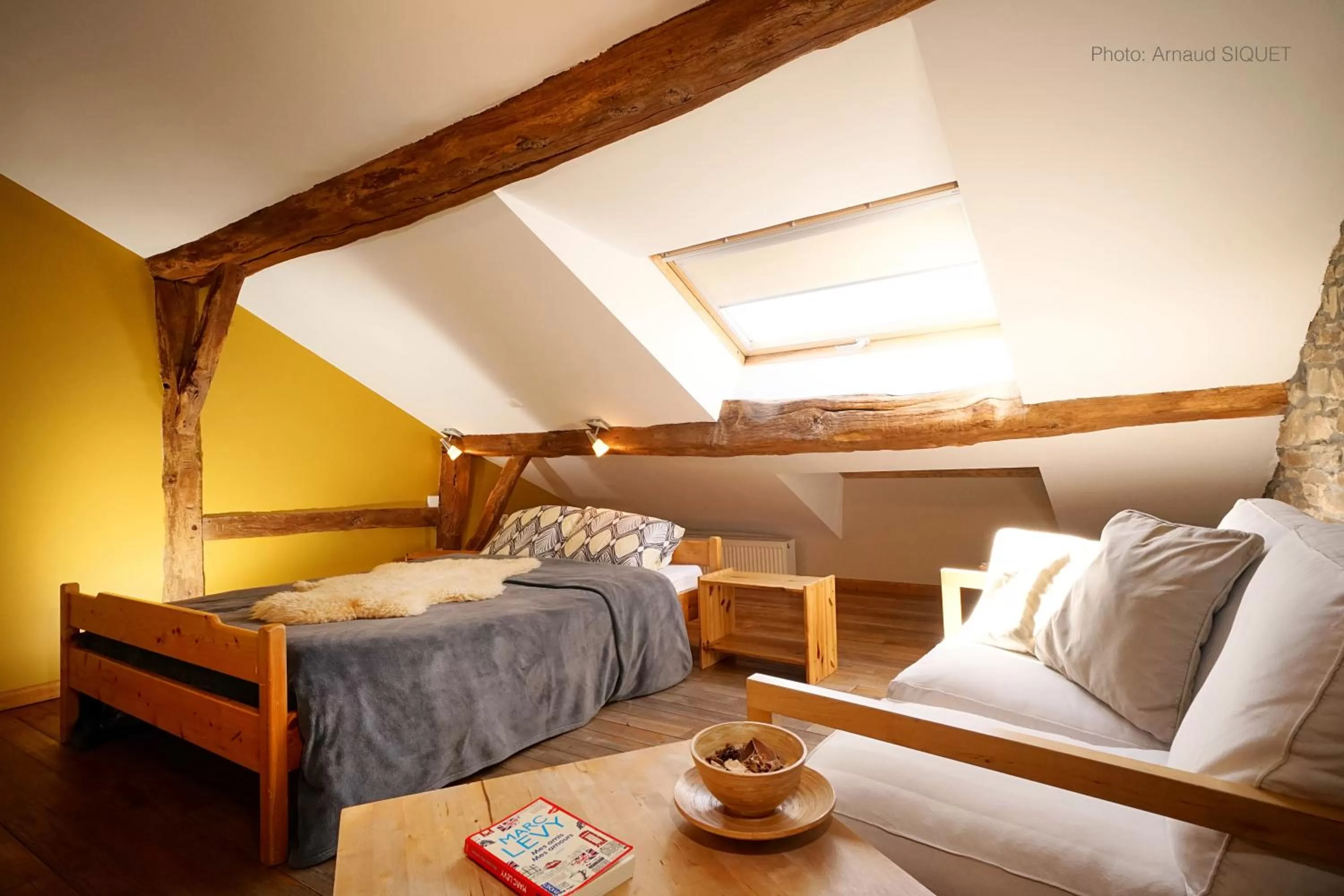 Bedroom, Bed in ferme st martin