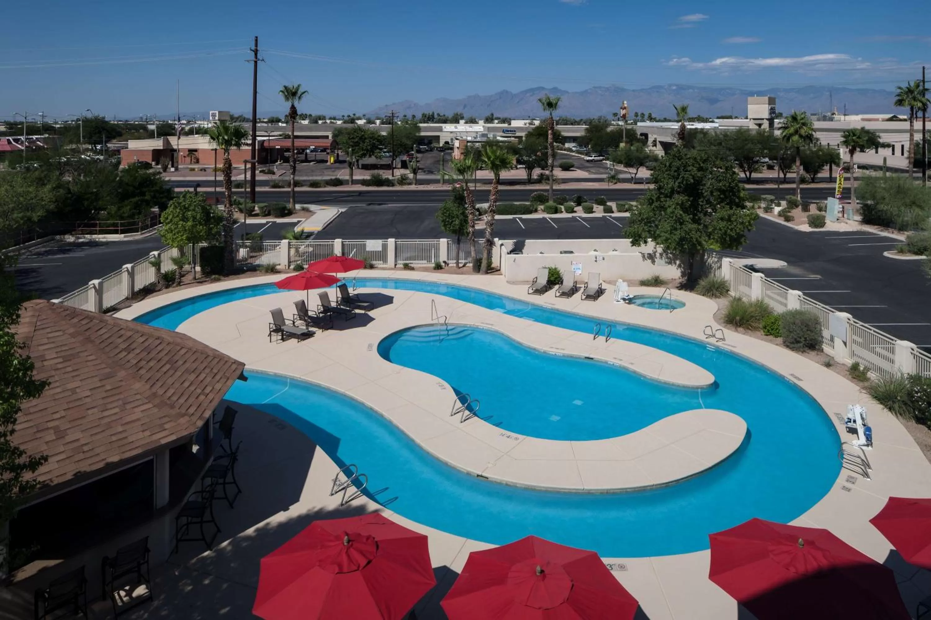 Pool view in Hilton Garden Inn Tucson Airport