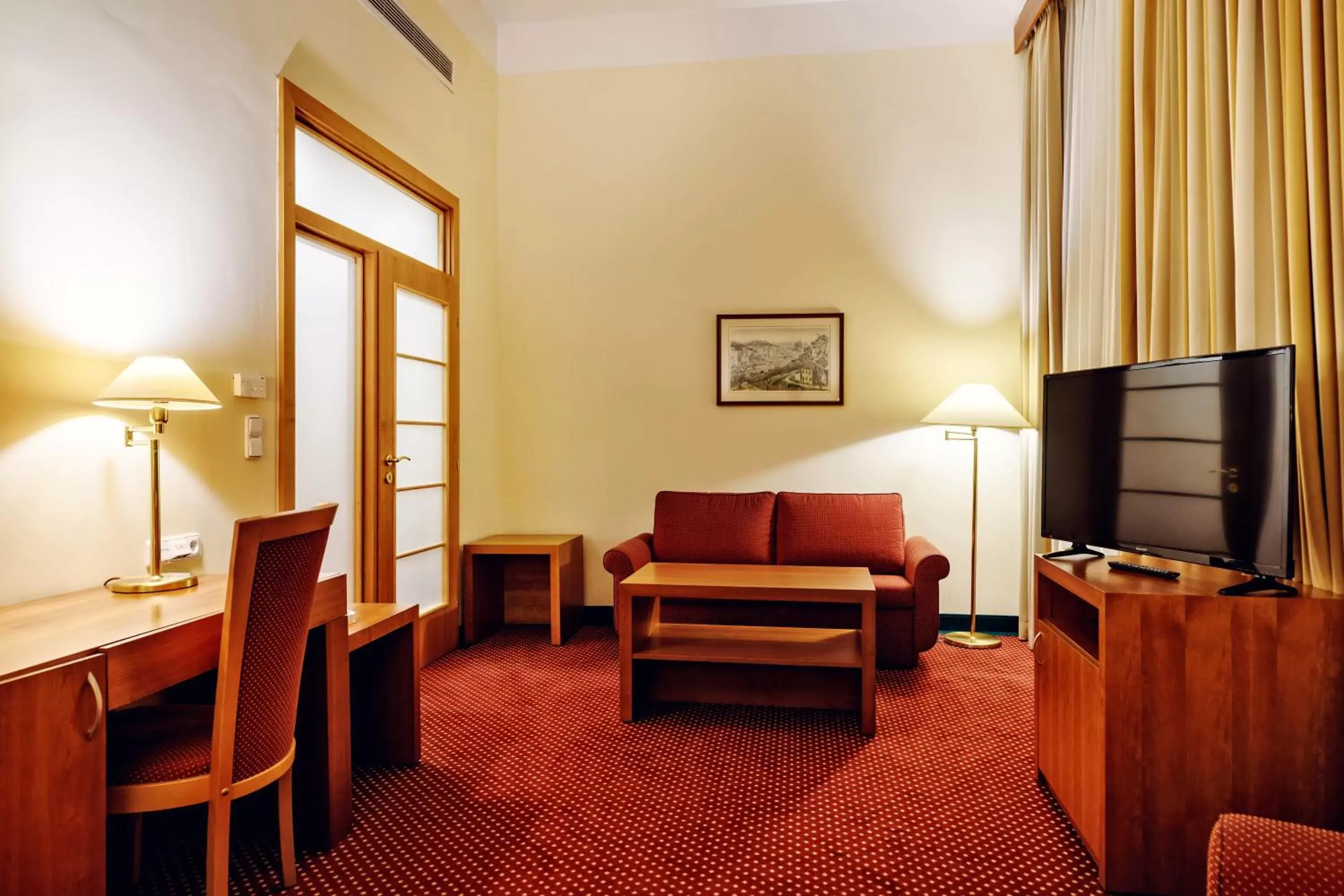 TV and multimedia, Seating Area in Grandhotel Brno