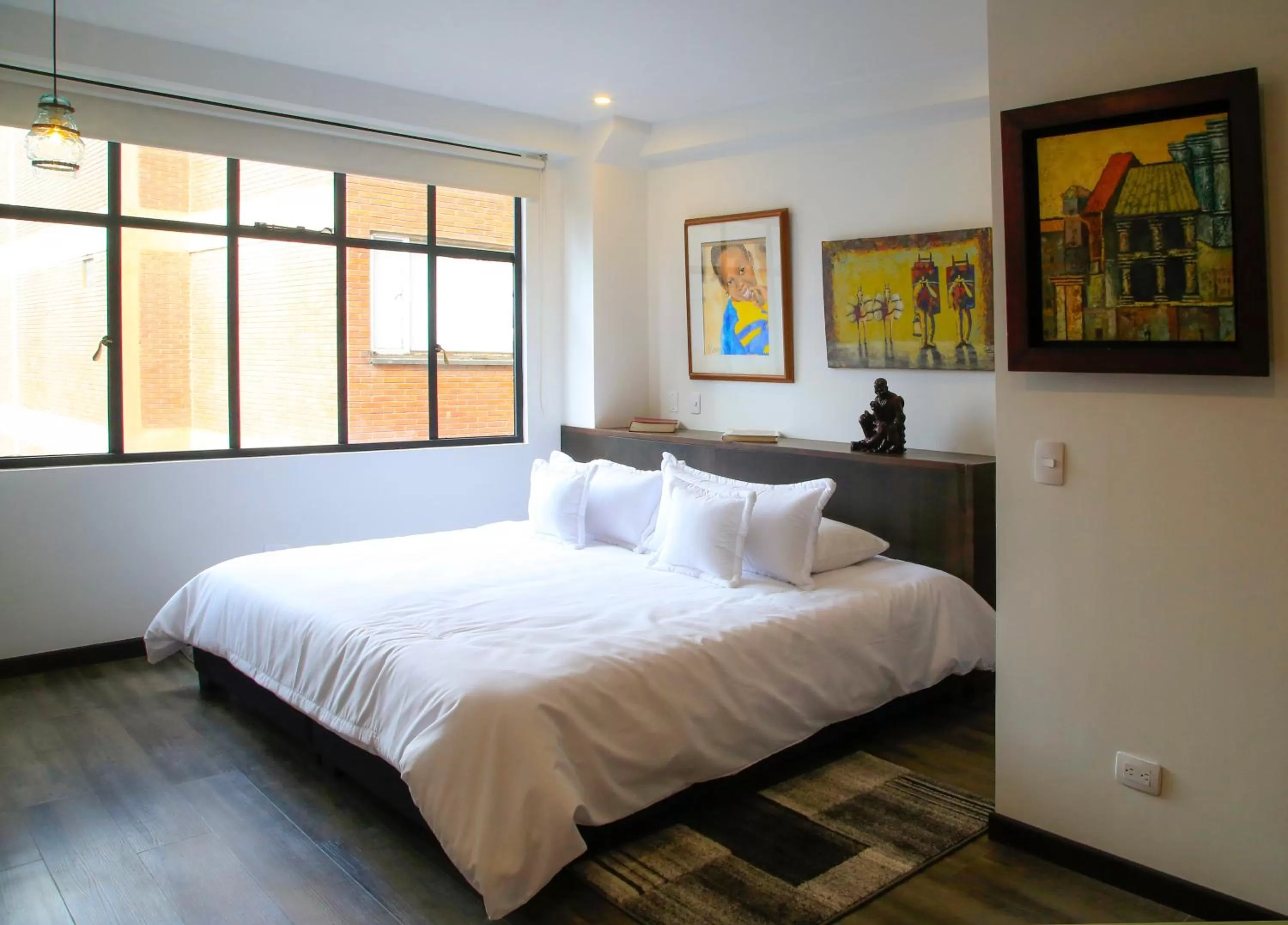 Bed in Hotel Museo San Moritz