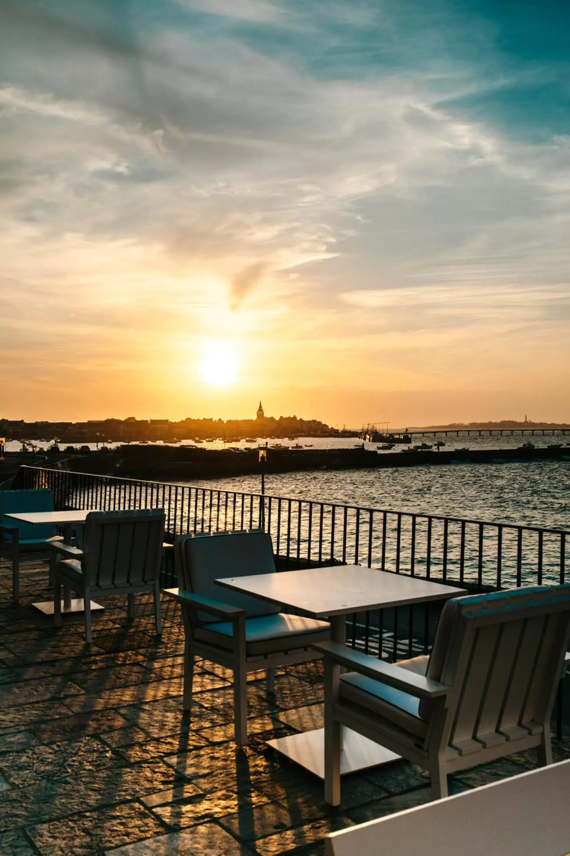 Patio, Sunrise/Sunset in Relais & Châteaux Le Brittany & Spa