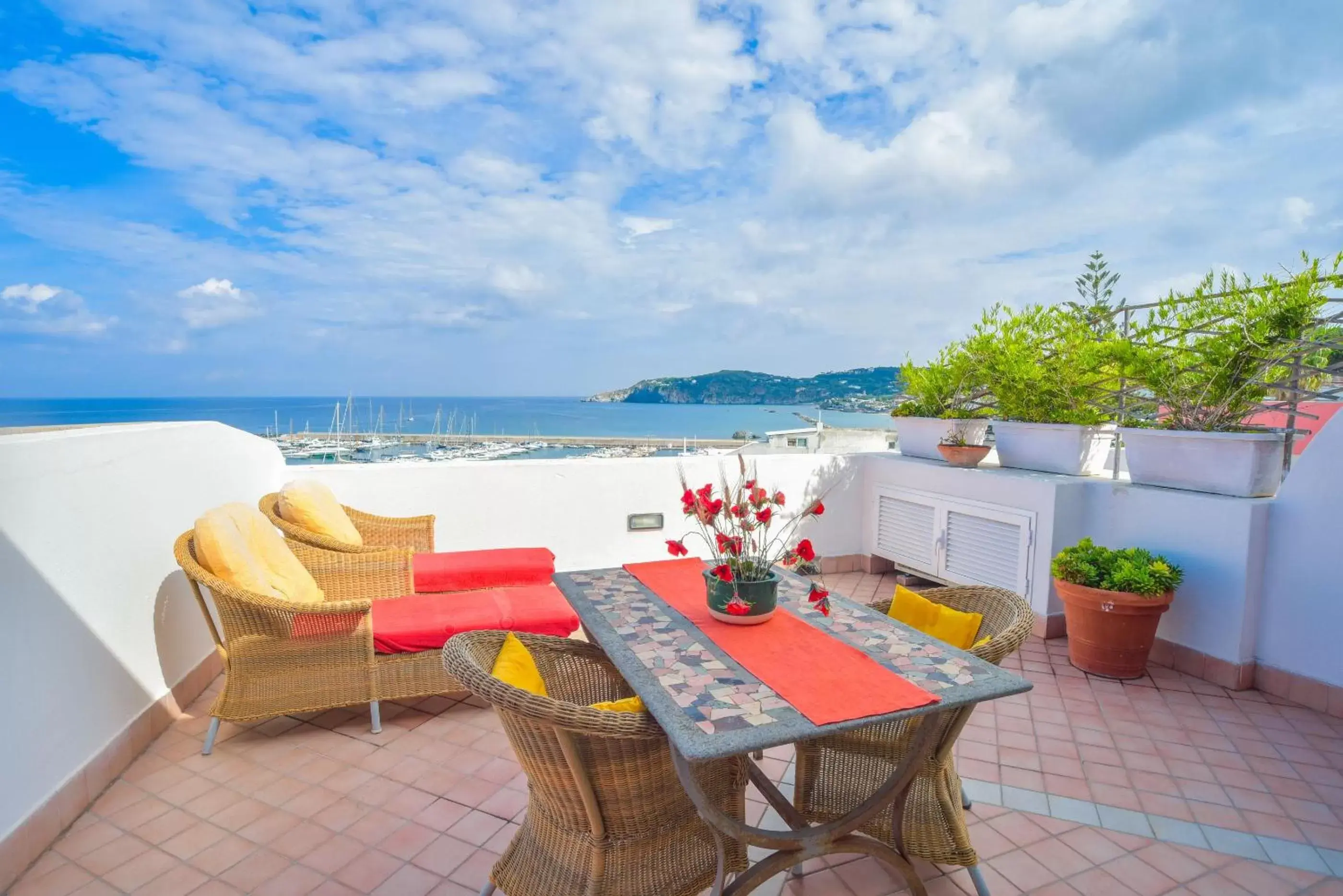 Sea view, Balcony/Terrace in Hotel Terme Zi Carmela