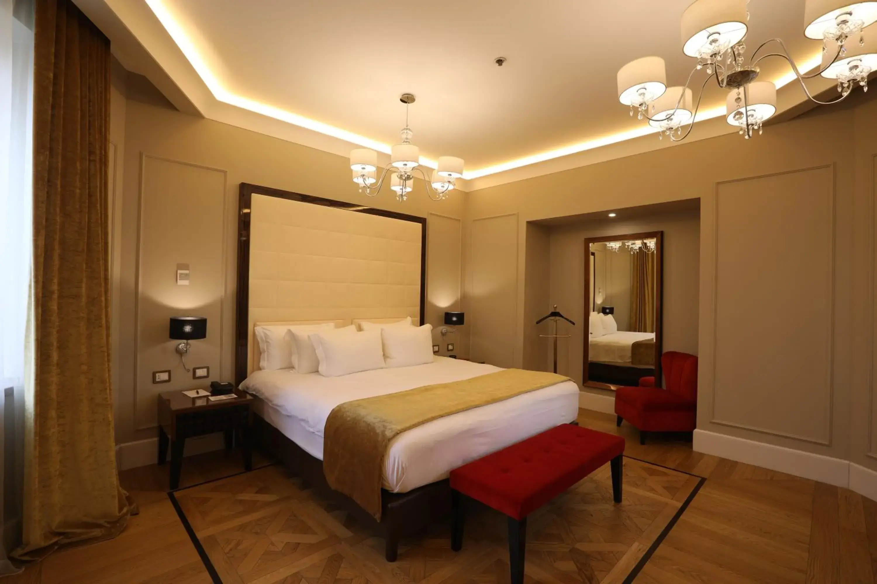 Bedroom, Bed in Grand Hotel Yerevan - Small Luxury Hotels of the World Bedroom, Bed in Grand Hotel Yerevan - Small Luxury Hotels of the World