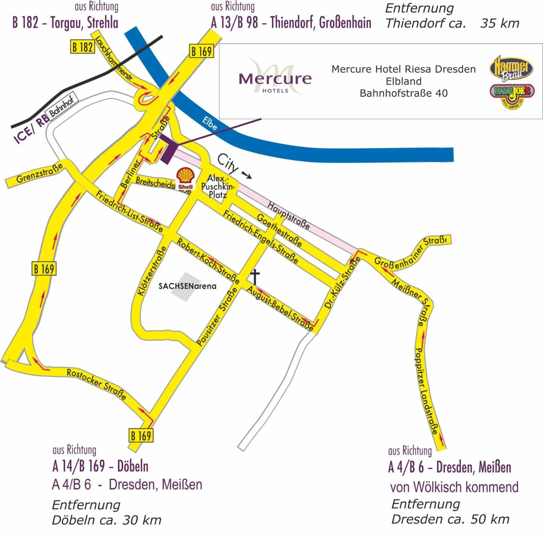 Bird's eye view in Mercure Hotel Riesa Dresden Elbland